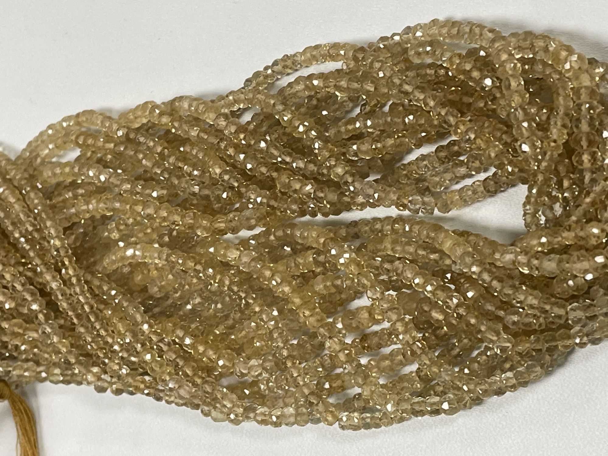 Beer Quartz Rondelle Faceted