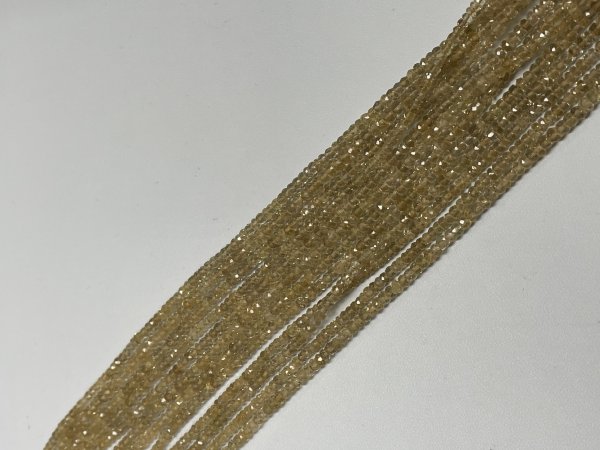 Beer Quartz Rondelle Faceted