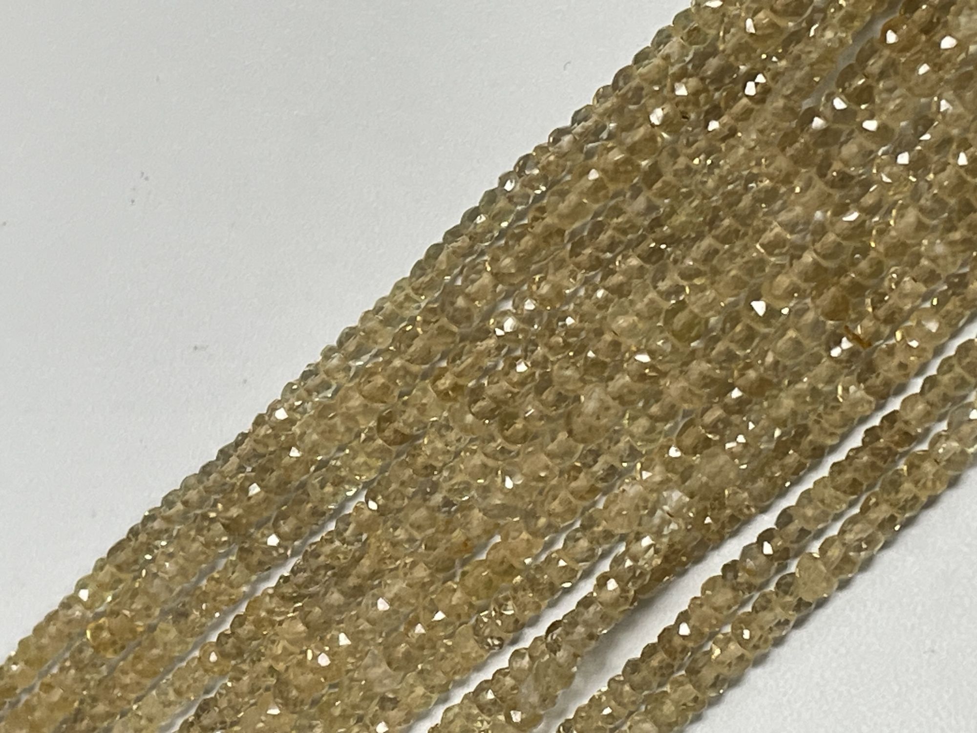 Beer Quartz Rondelle Faceted