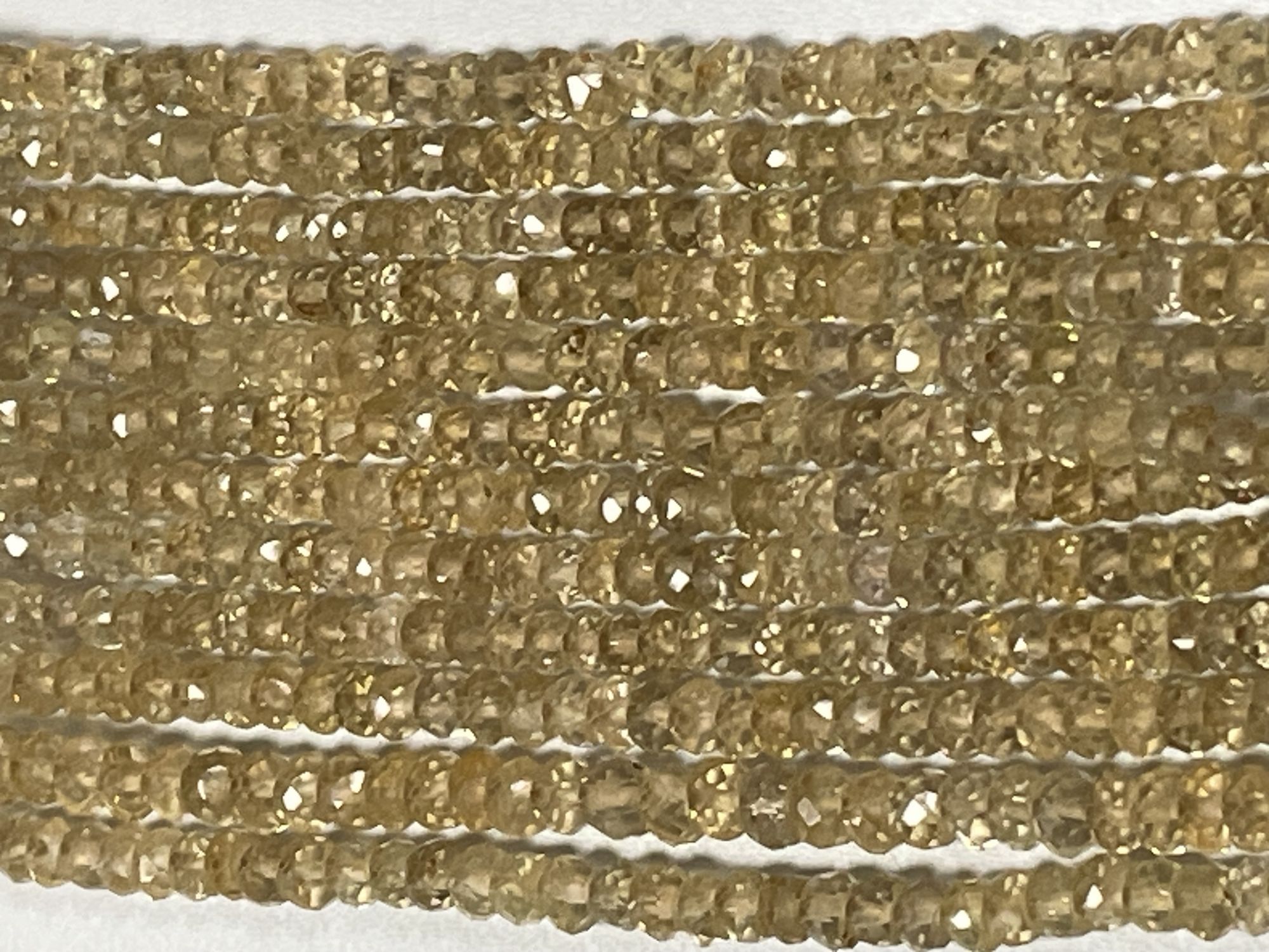 Beer Quartz Rondelle Faceted