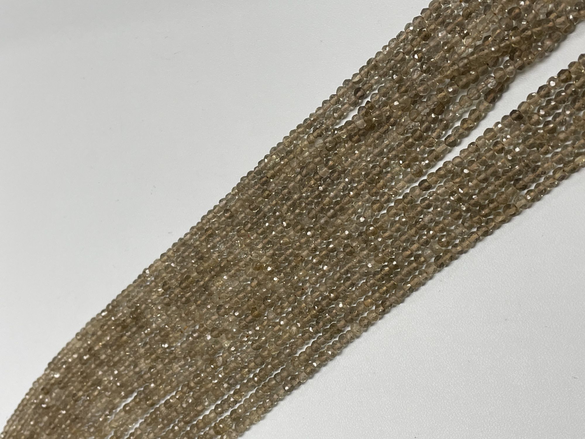 Whiskey Quartz Rondelle Faceted