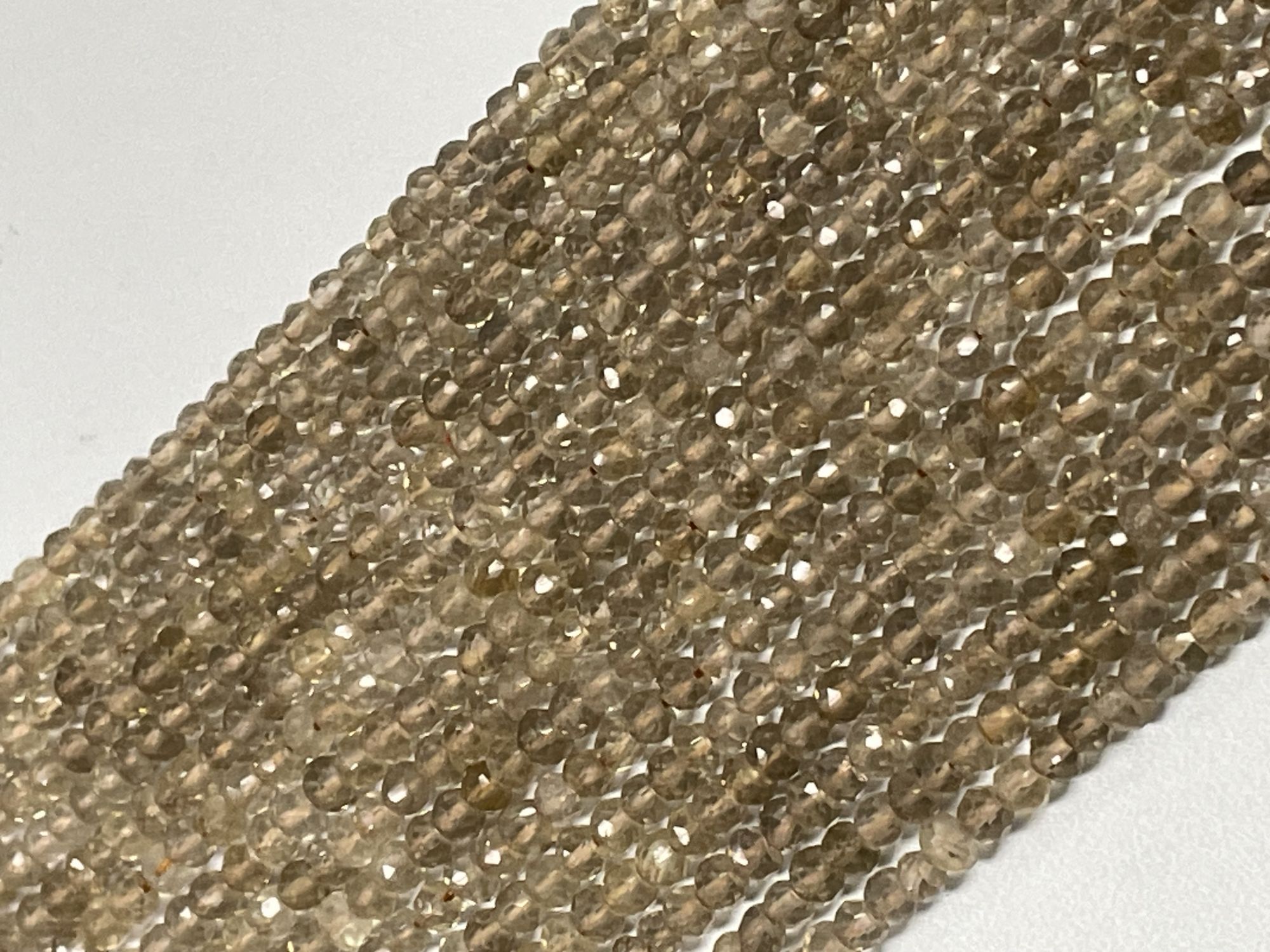 Whiskey Quartz Rondelle Faceted