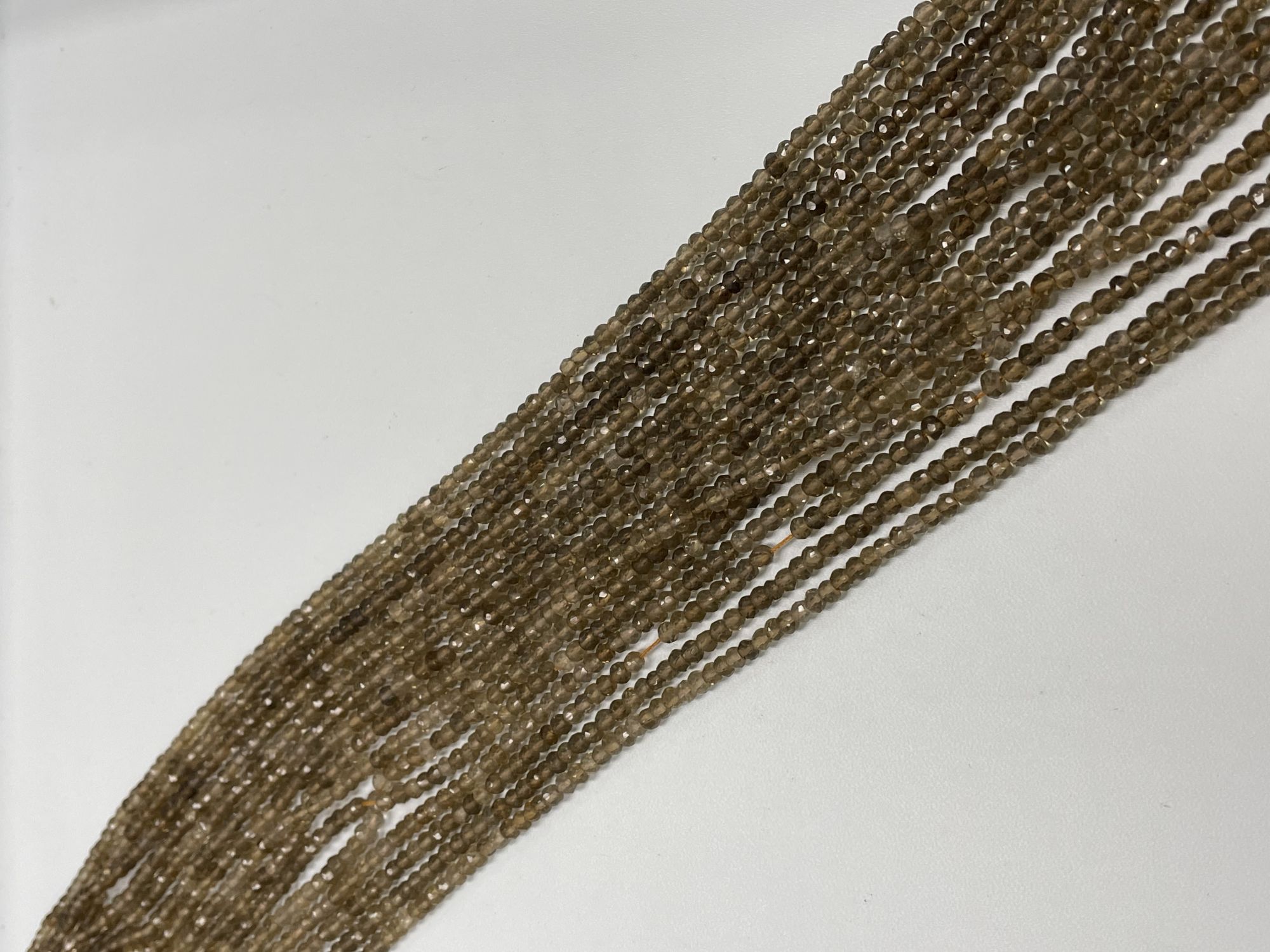 Whiskey Quartz Rondelle Faceted