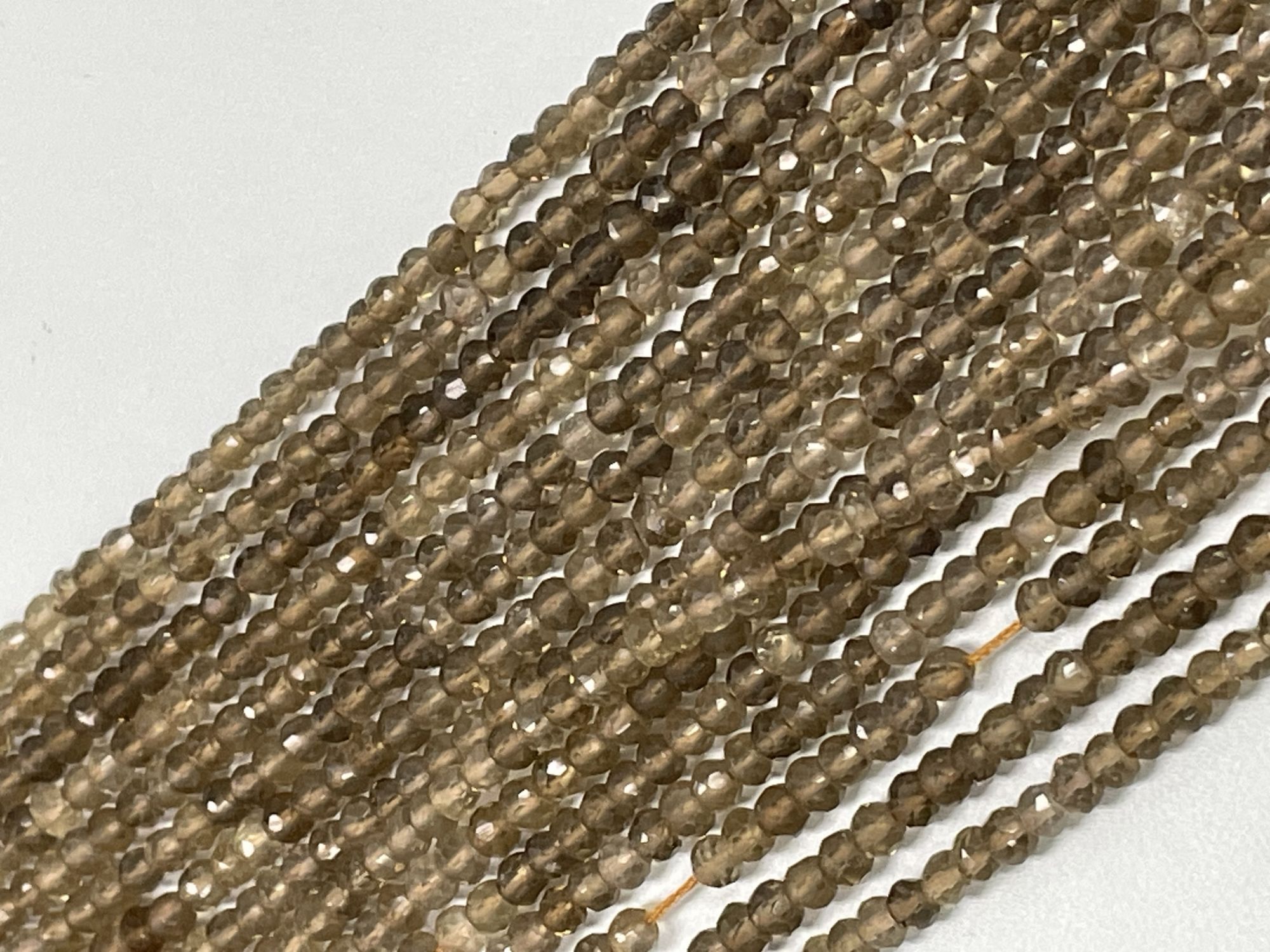 Whiskey Quartz Rondelle Faceted