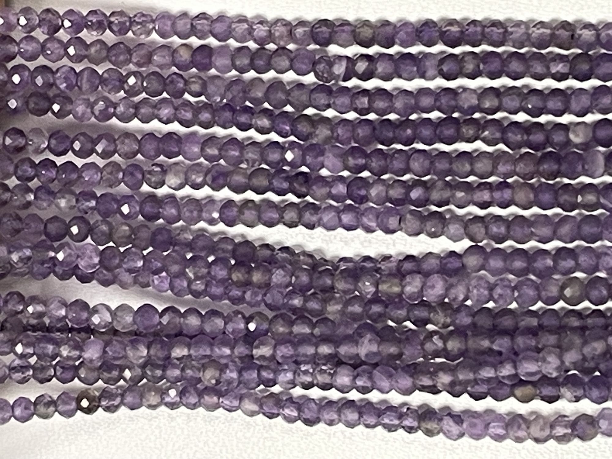 Purple Amethyst Rondelle Faceted