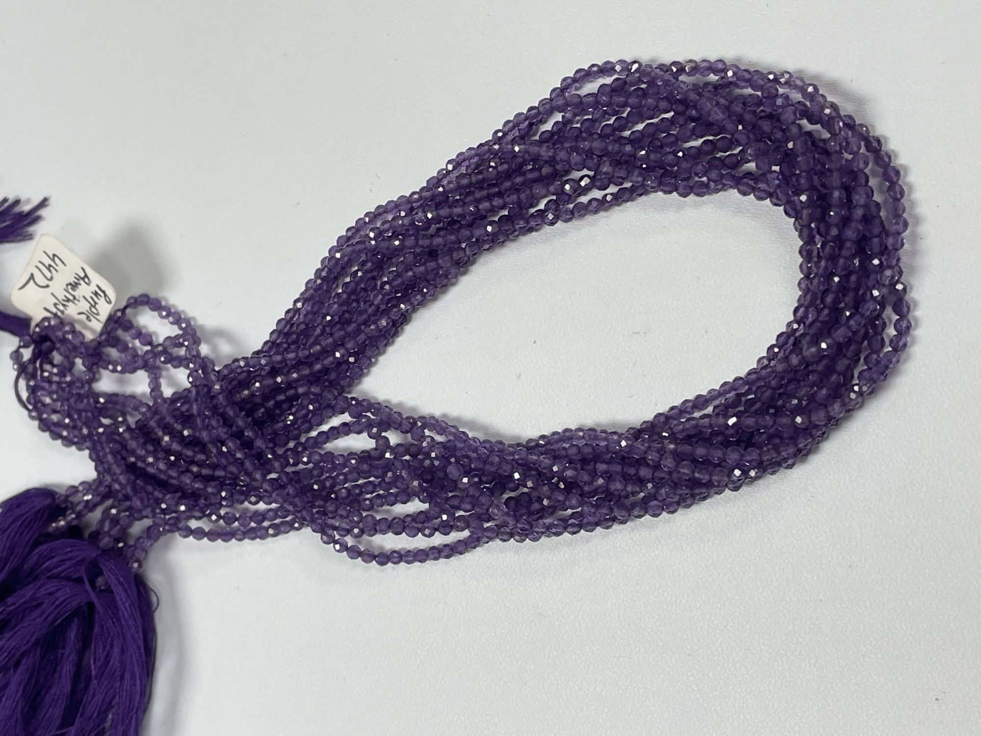 Purple Amethyst Rondelle Faceted