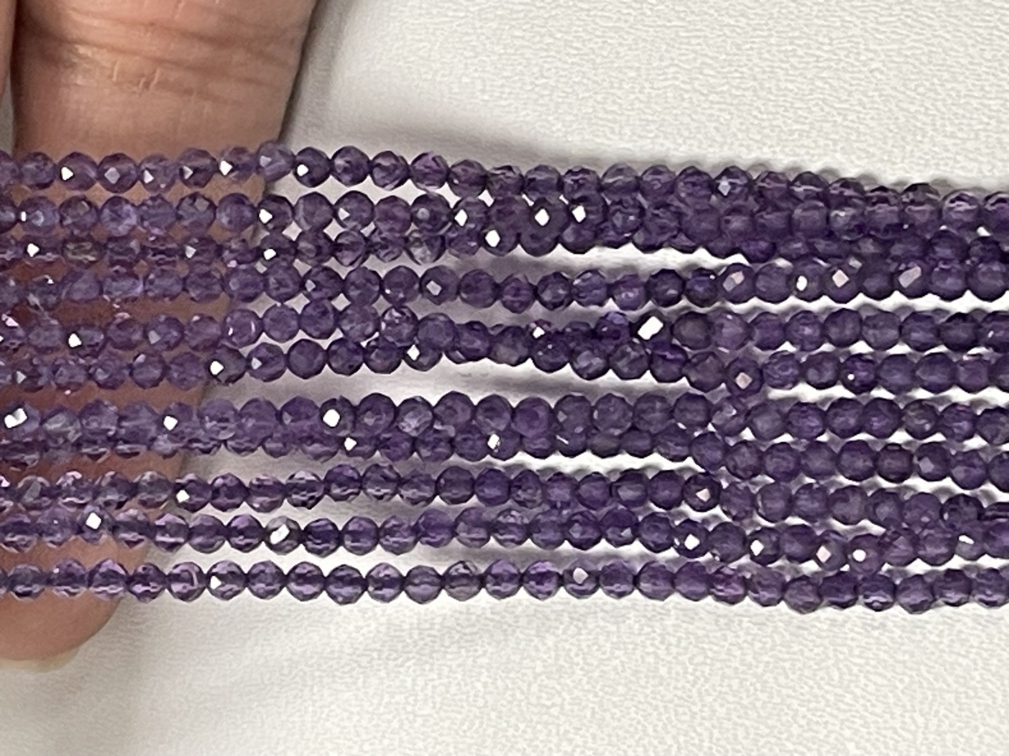 Purple Amethyst Rondelle Faceted