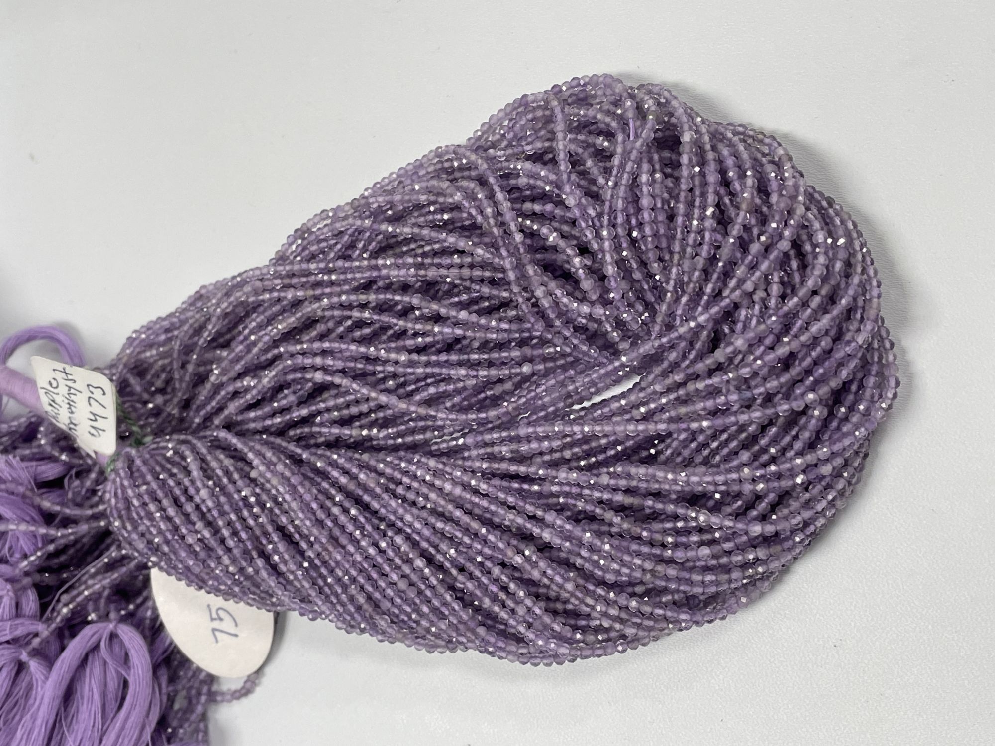 Purple Amethyst Rondelle Faceted