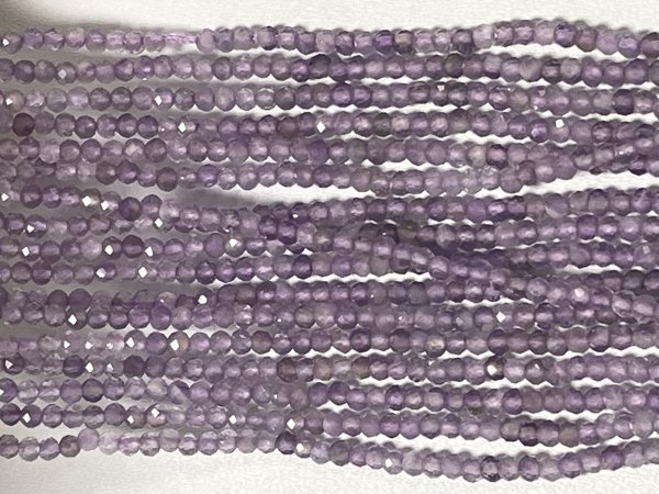 Purple Amethyst Rondelle Faceted