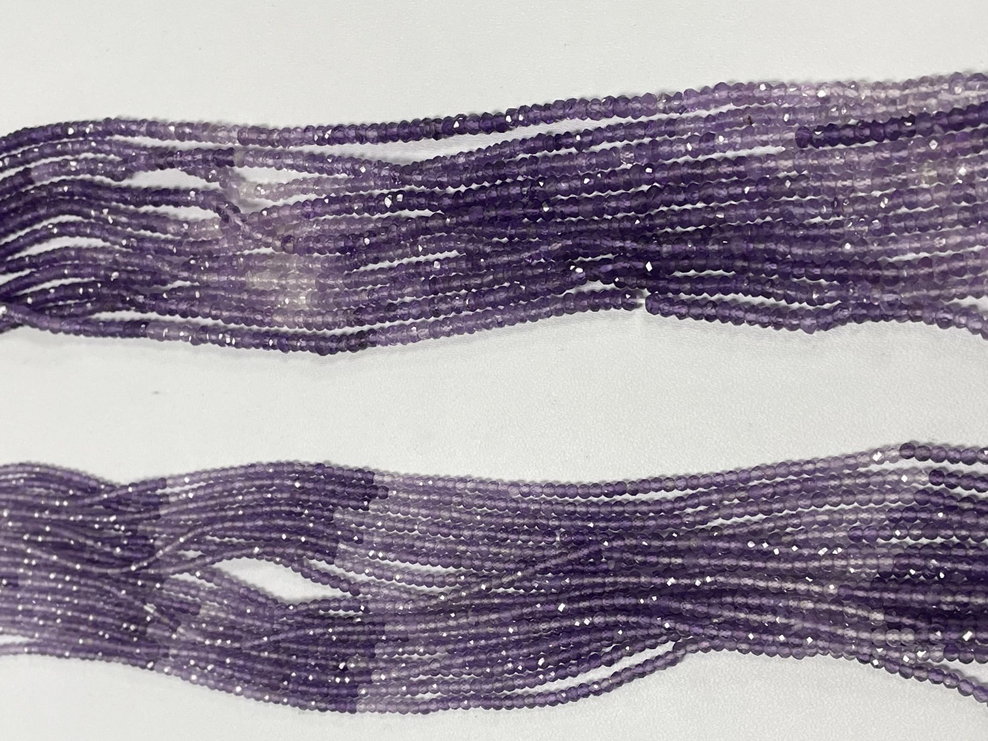 Shaded Purple Amethyst Rondelle Faceted