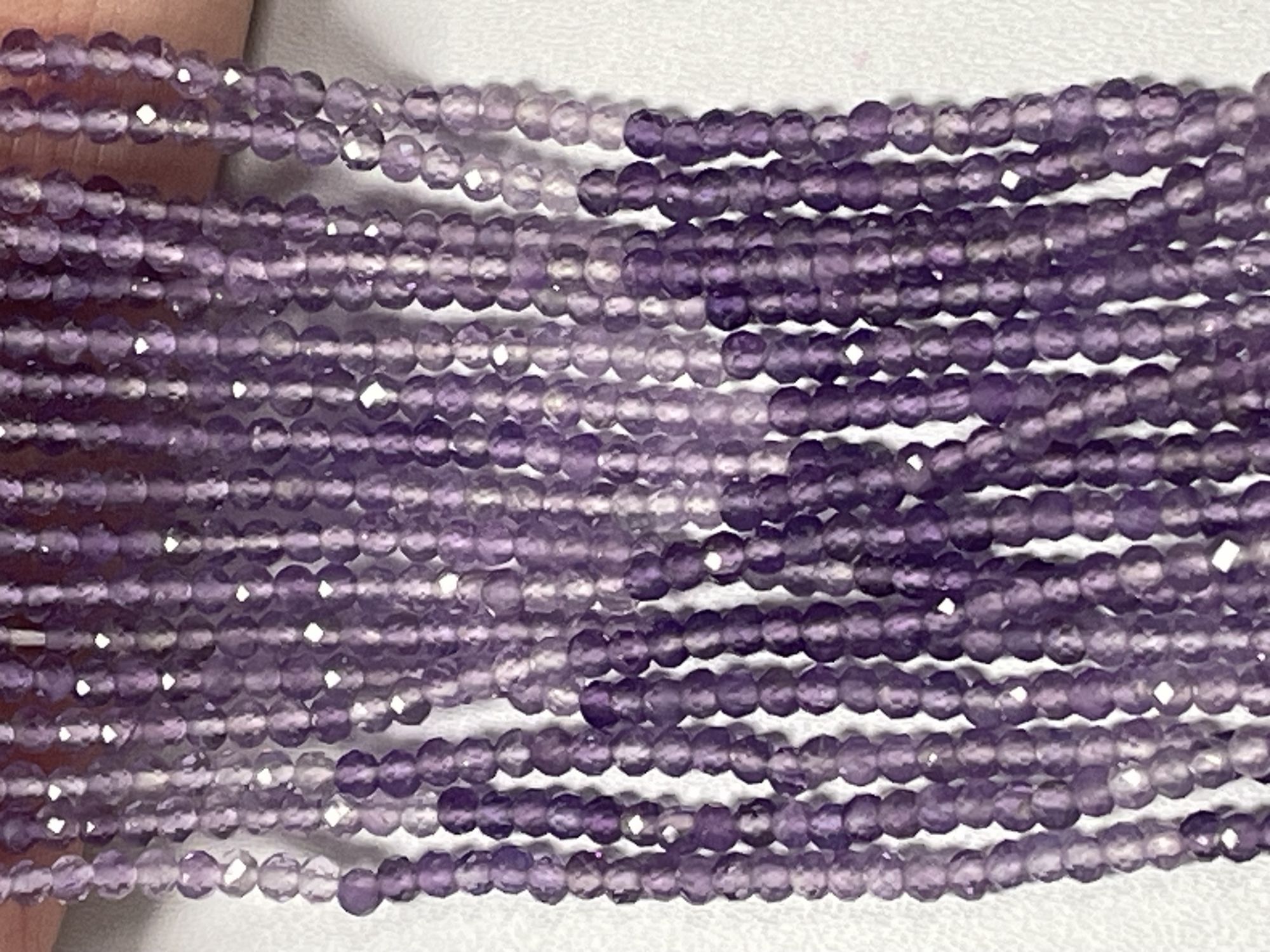 Shaded Purple Amethyst Rondelle Faceted