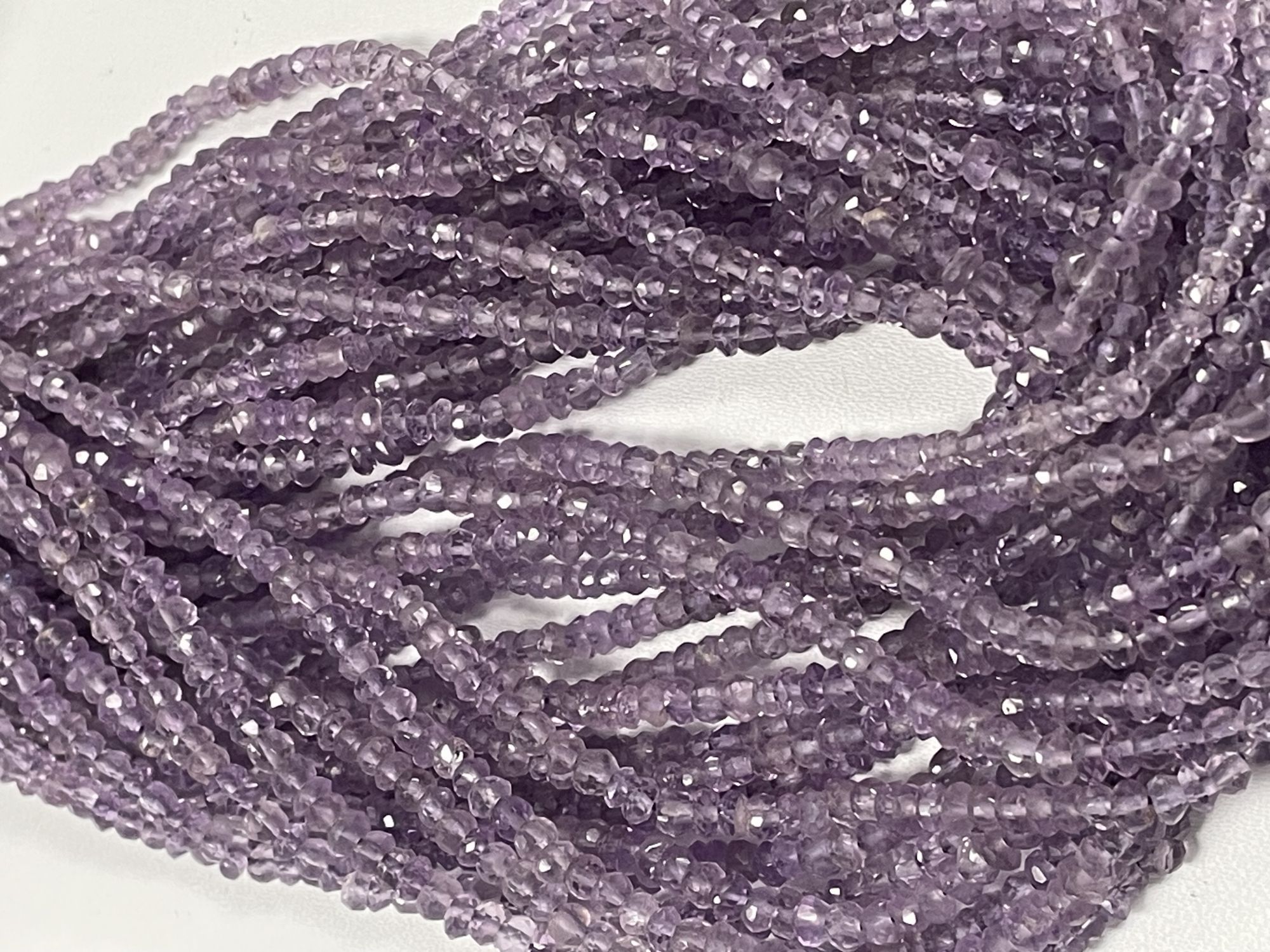 Purple Amethyst Rondelle Faceted