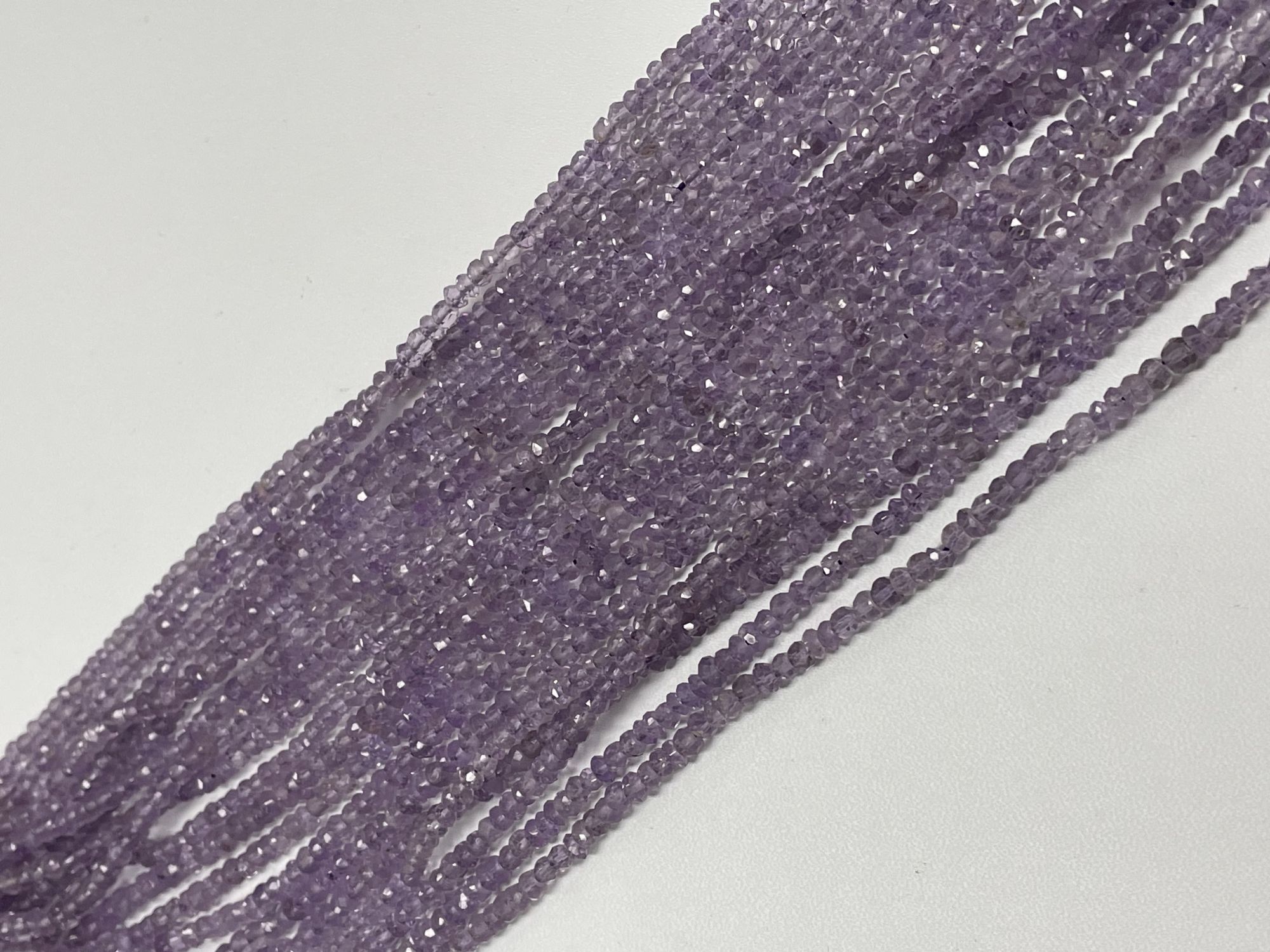 Purple Amethyst Rondelle Faceted