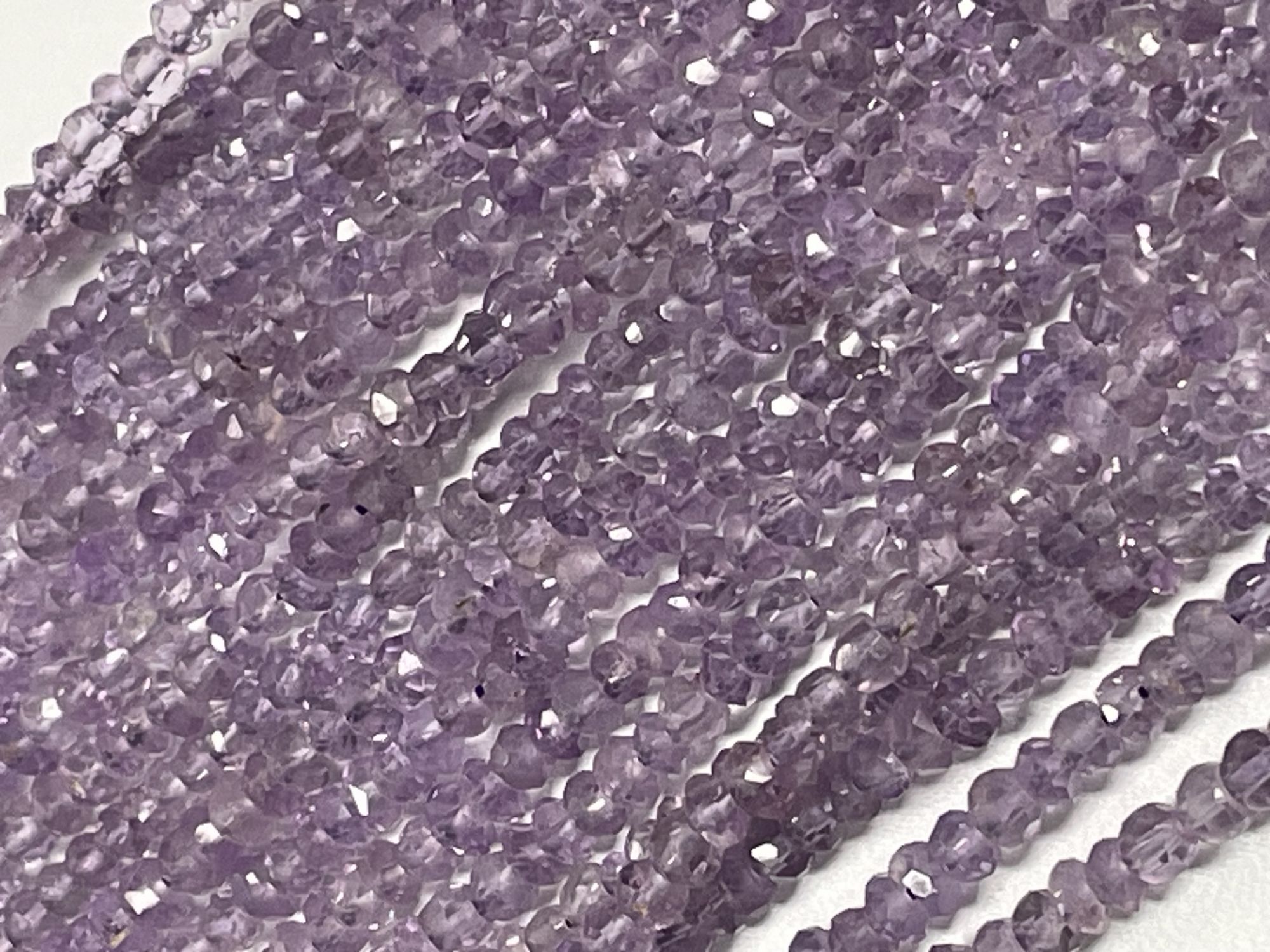 Purple Amethyst Rondelle Faceted