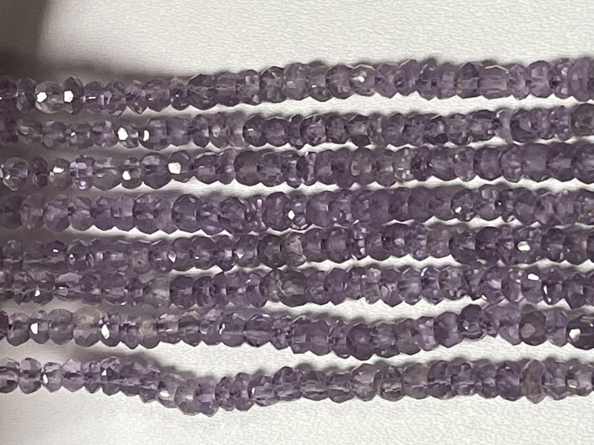 Purple Amethyst Rondelle Faceted