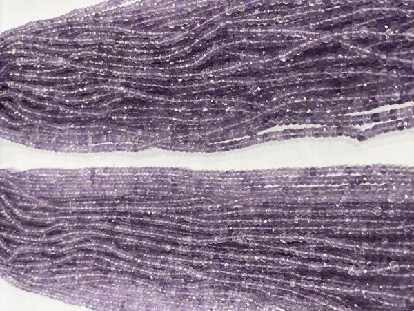 Purple Amethyst rondelle Faceted
