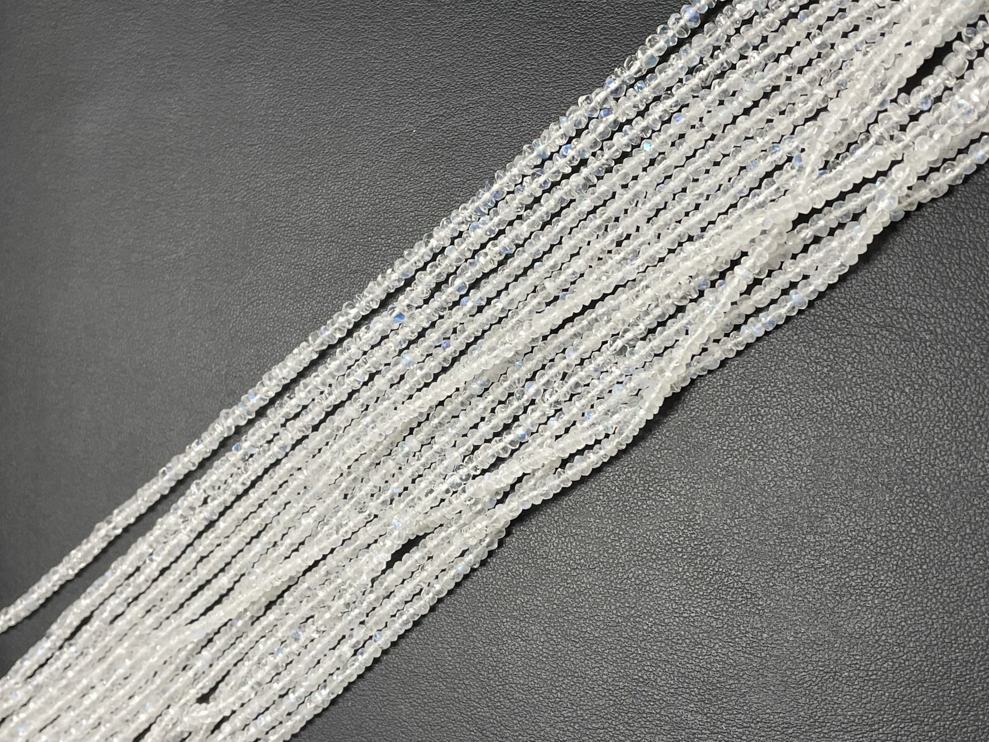 Rainbow Moonstone Rondelle Faceted