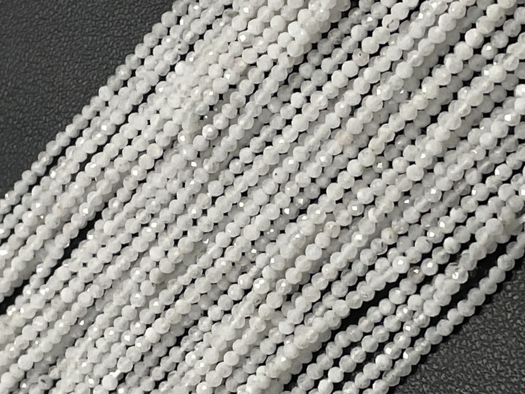 Rainbow Moonstone Rondelle Faceted