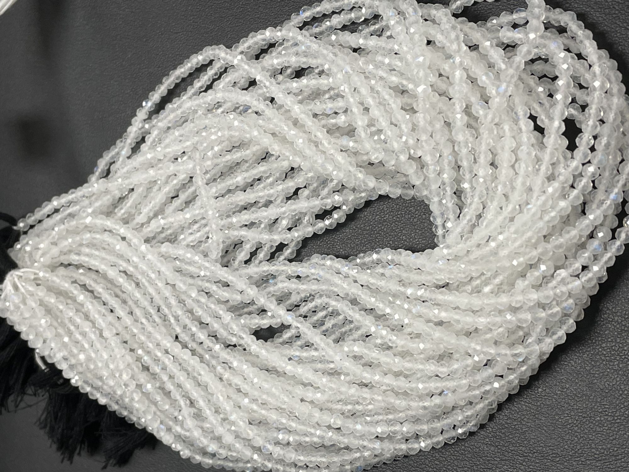 Rainbow Moonstone Rondelle Faceted