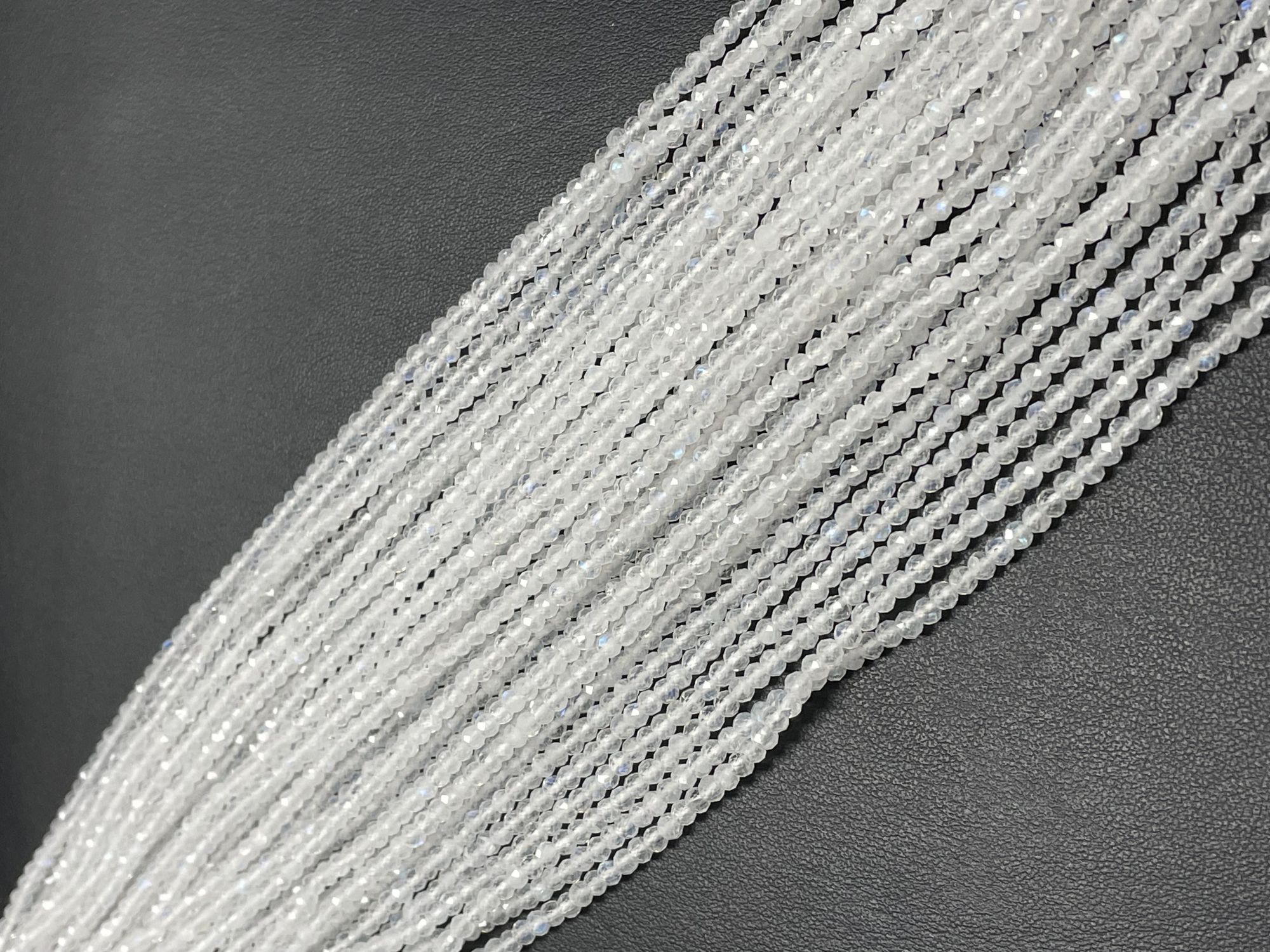 Rainbow Moonstone Rondelle Faceted