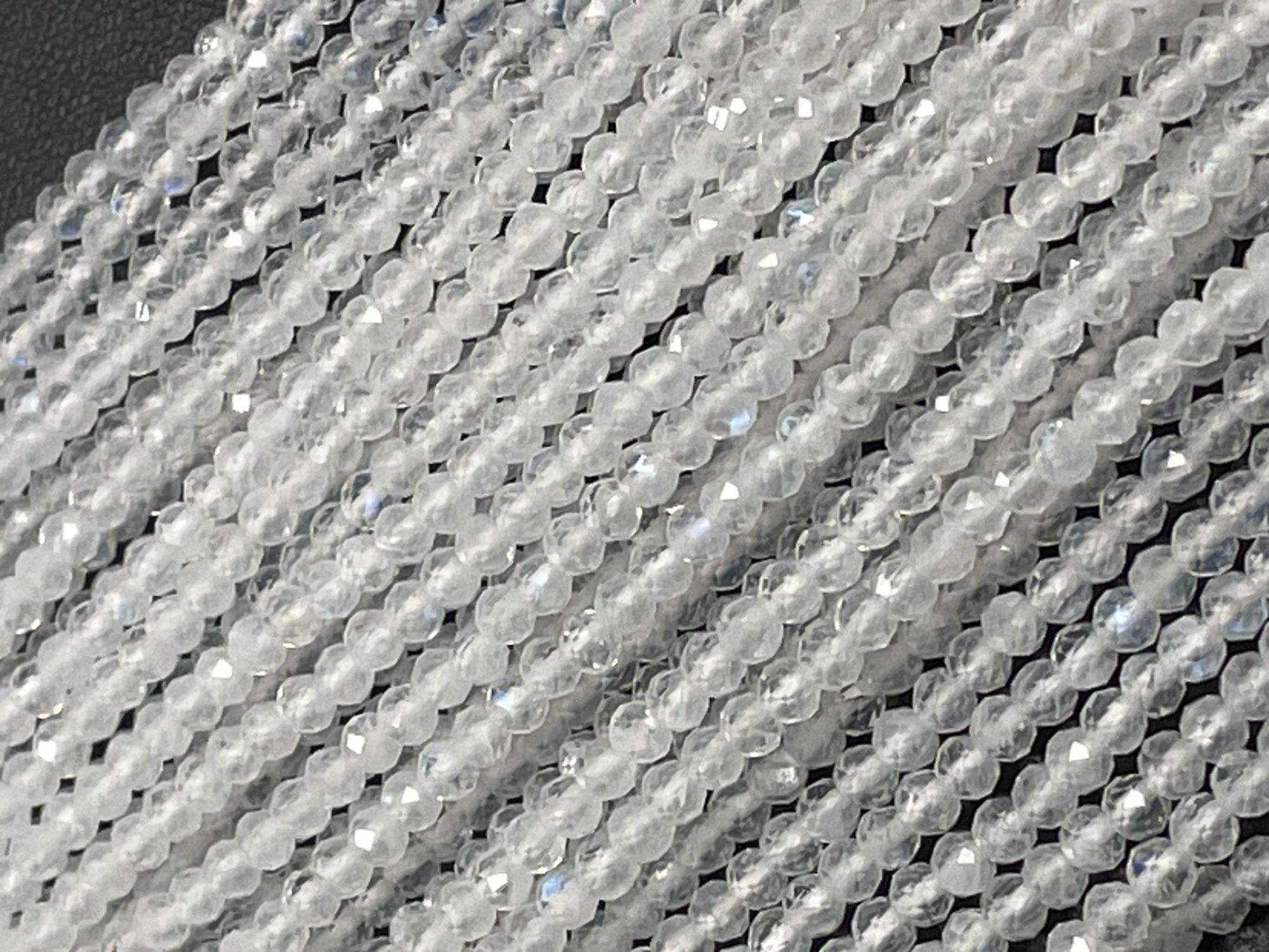 Rainbow Moonstone Rondelle Faceted