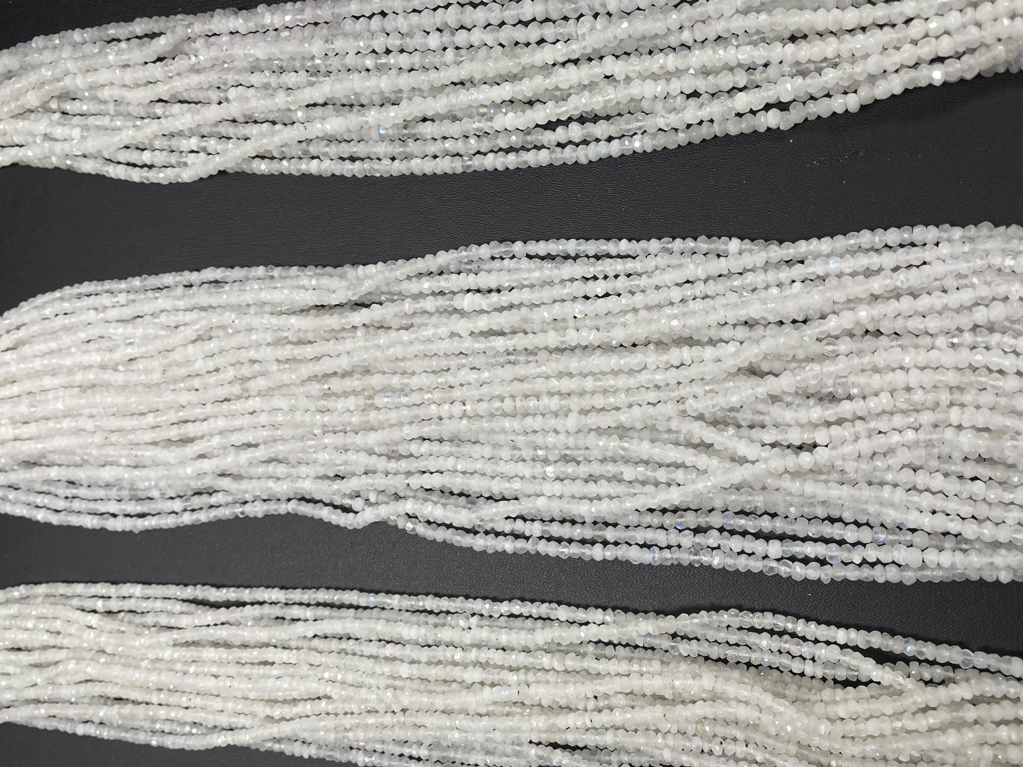 Rainbow Moonstone Rondelle Faceted