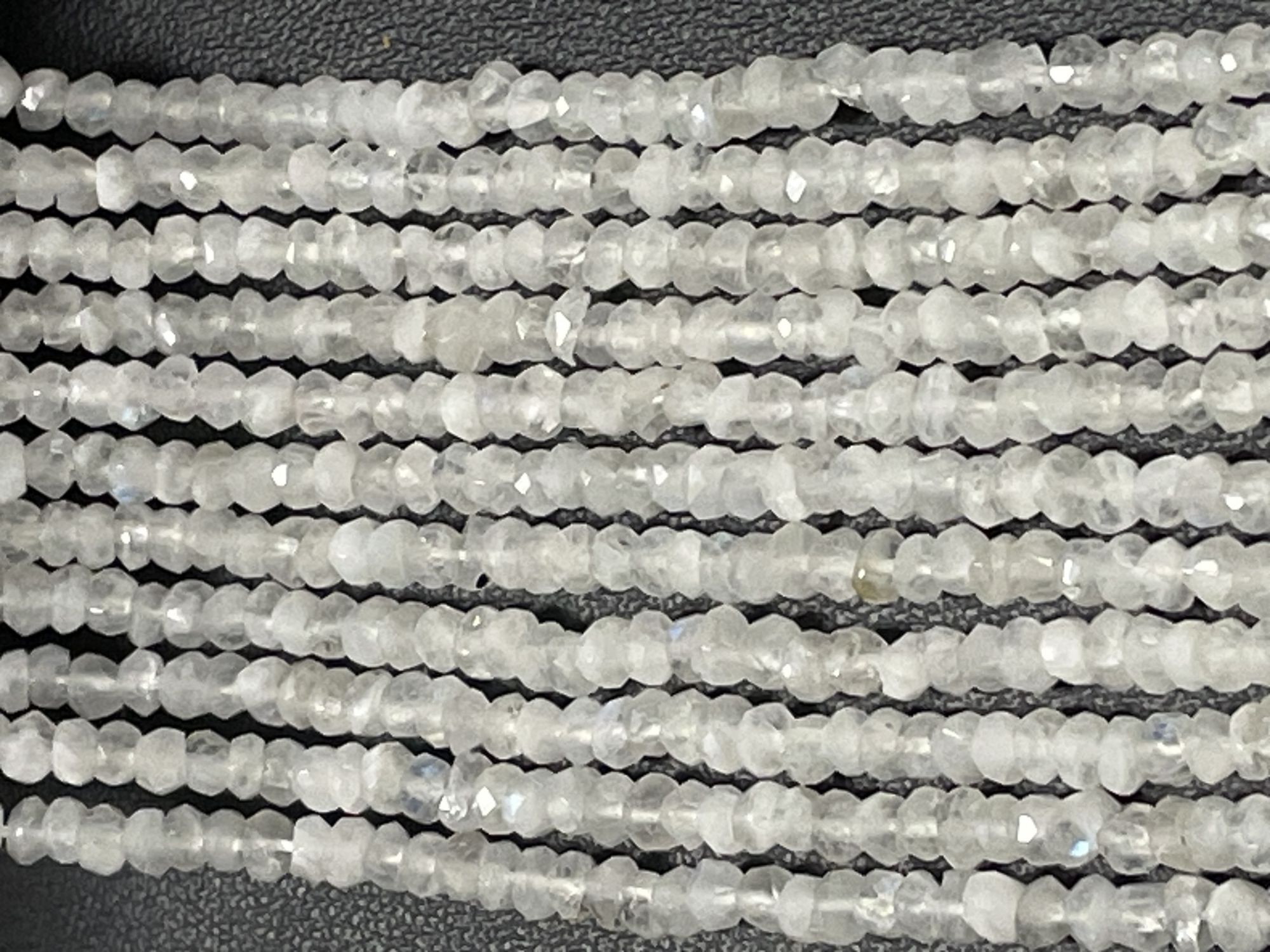 Rainbow Moonstone Rondelle Faceted