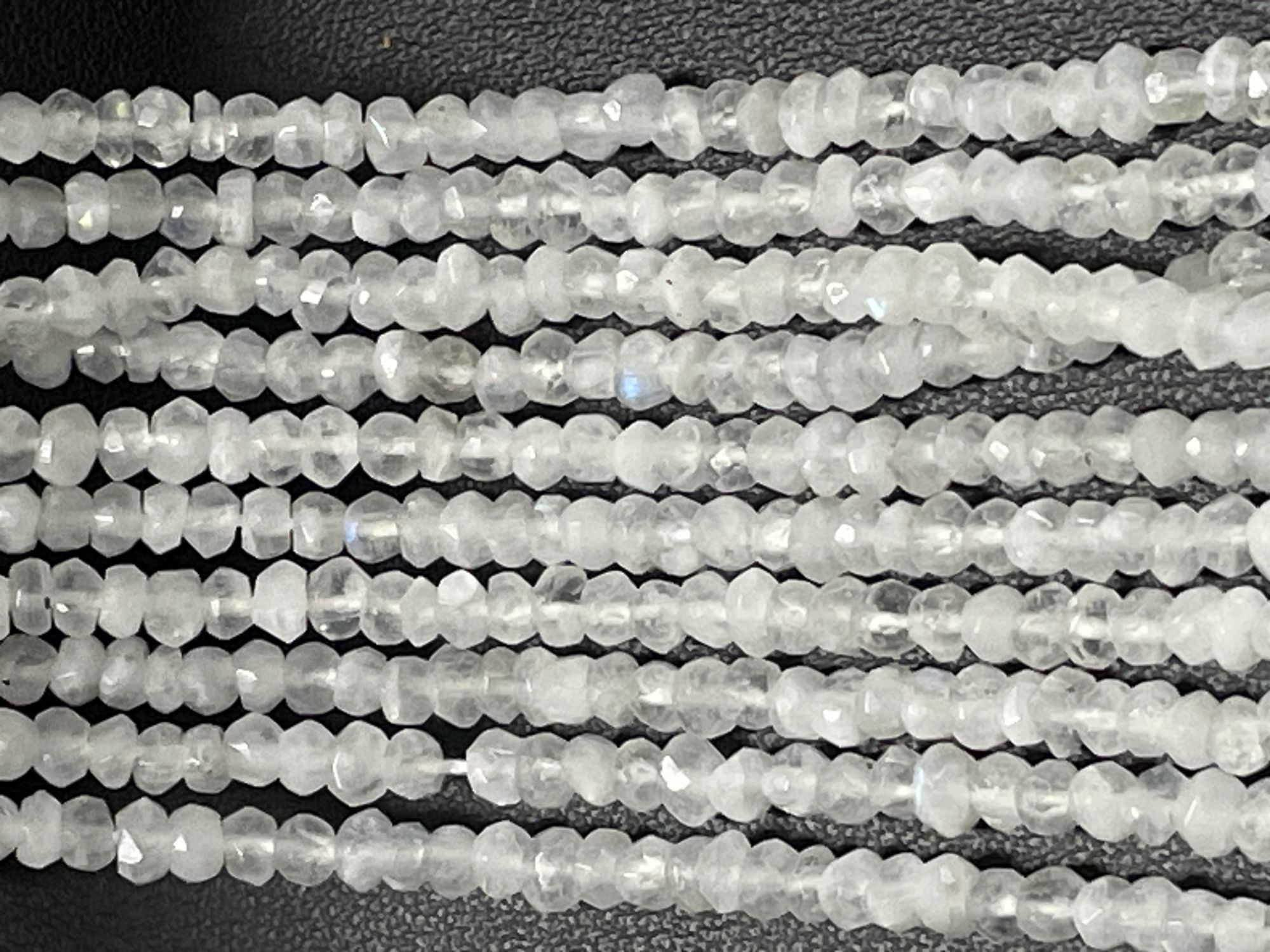 Rainbow Moonstone Rondelle Faceted