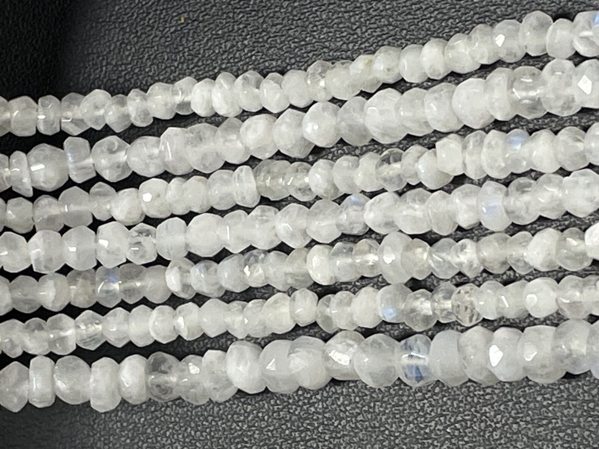 Rainbow Moonstone Rondelle Faceted