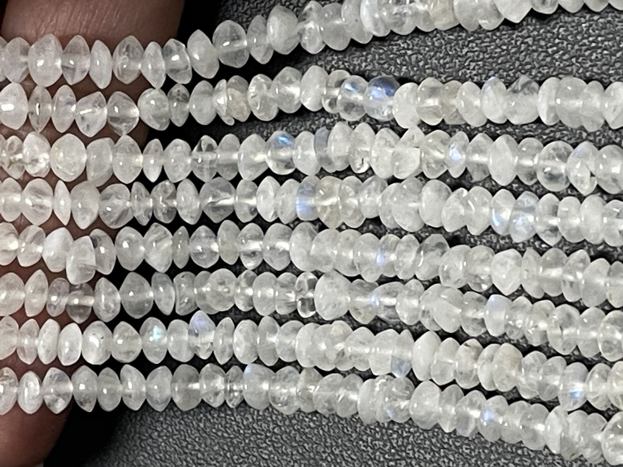 Rainbow Moonstone Disc Smooth