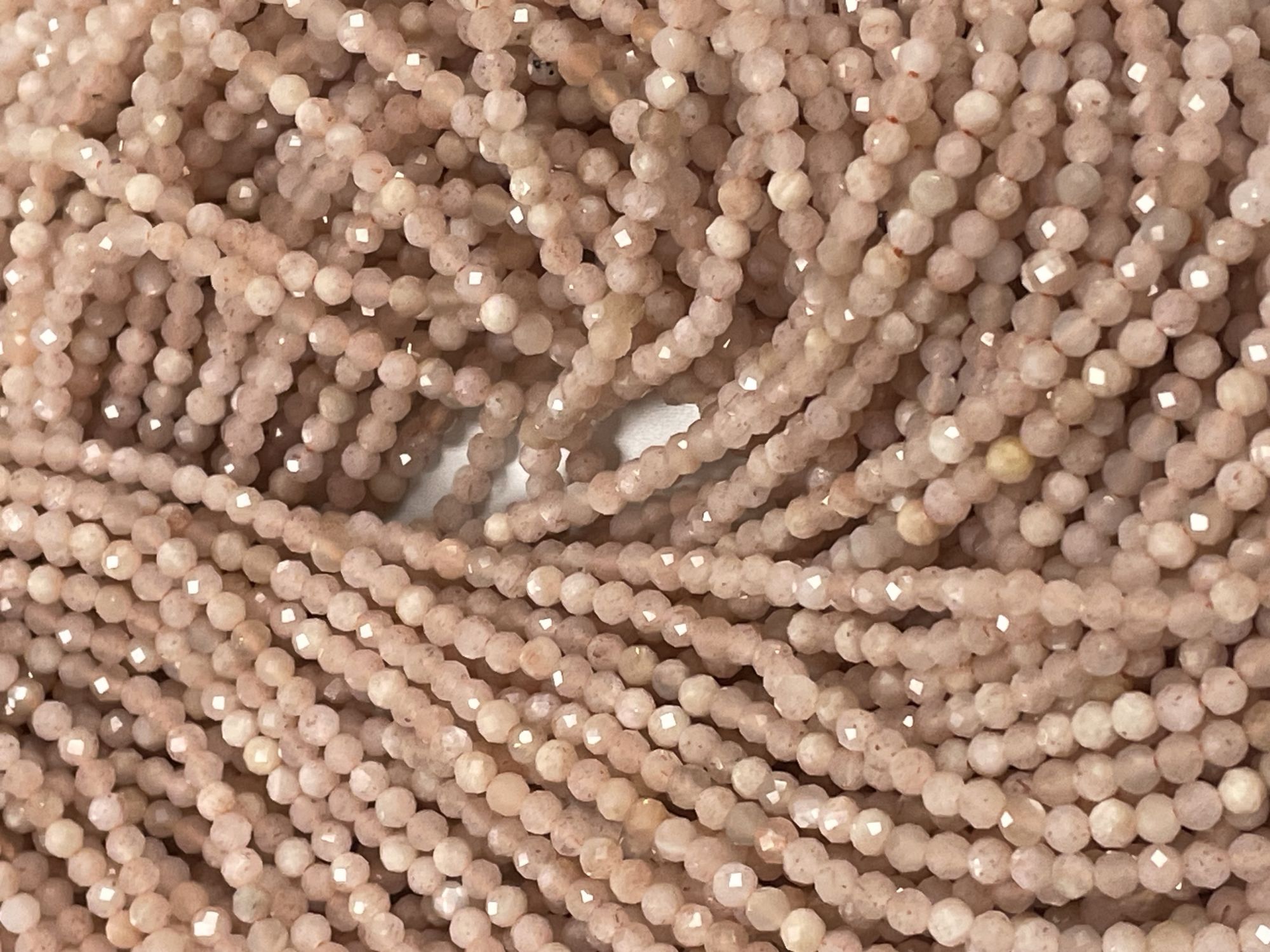 Peach Moonstone Rondelle Faceted