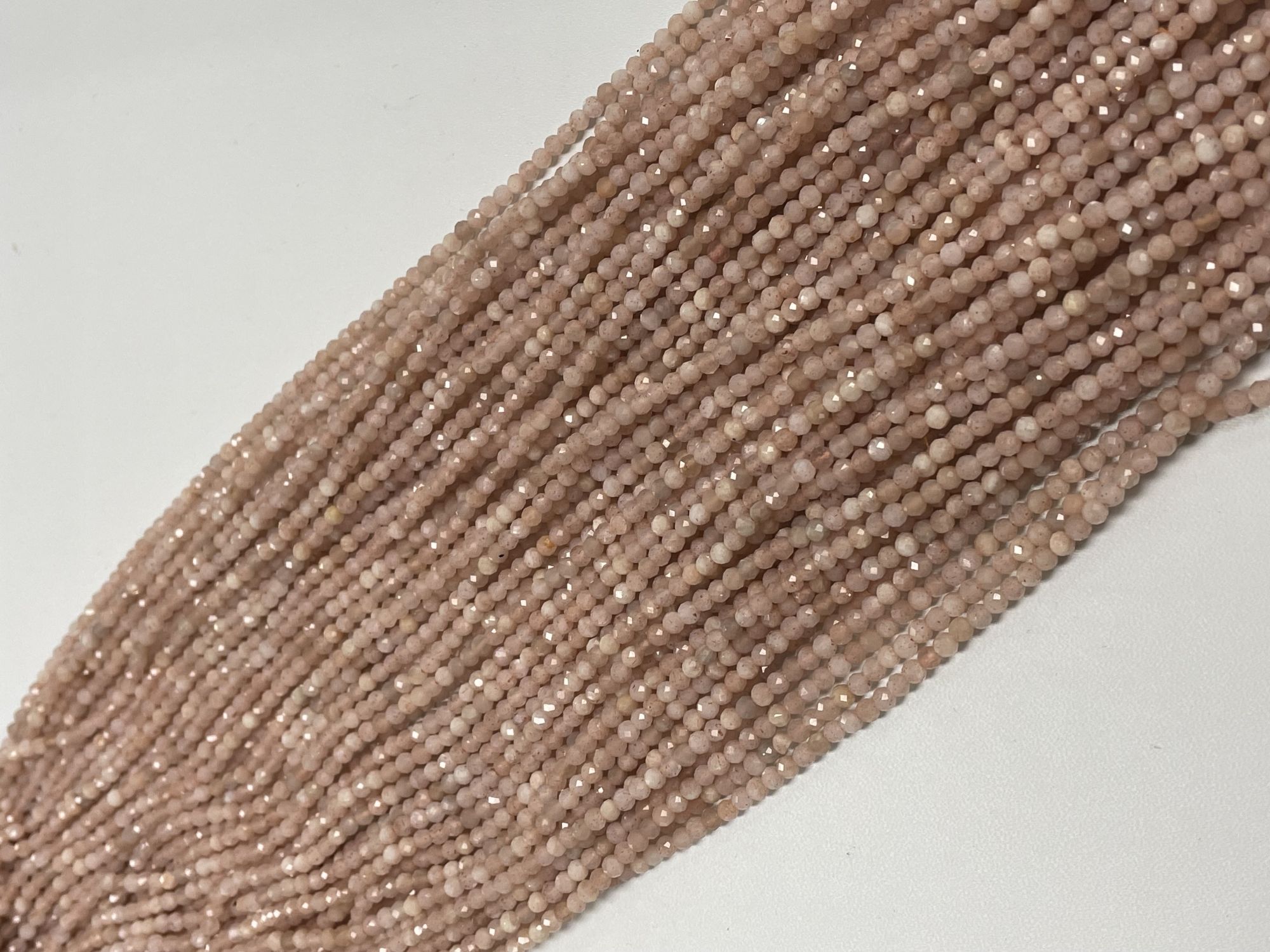 Peach Moonstone Rondelle Faceted