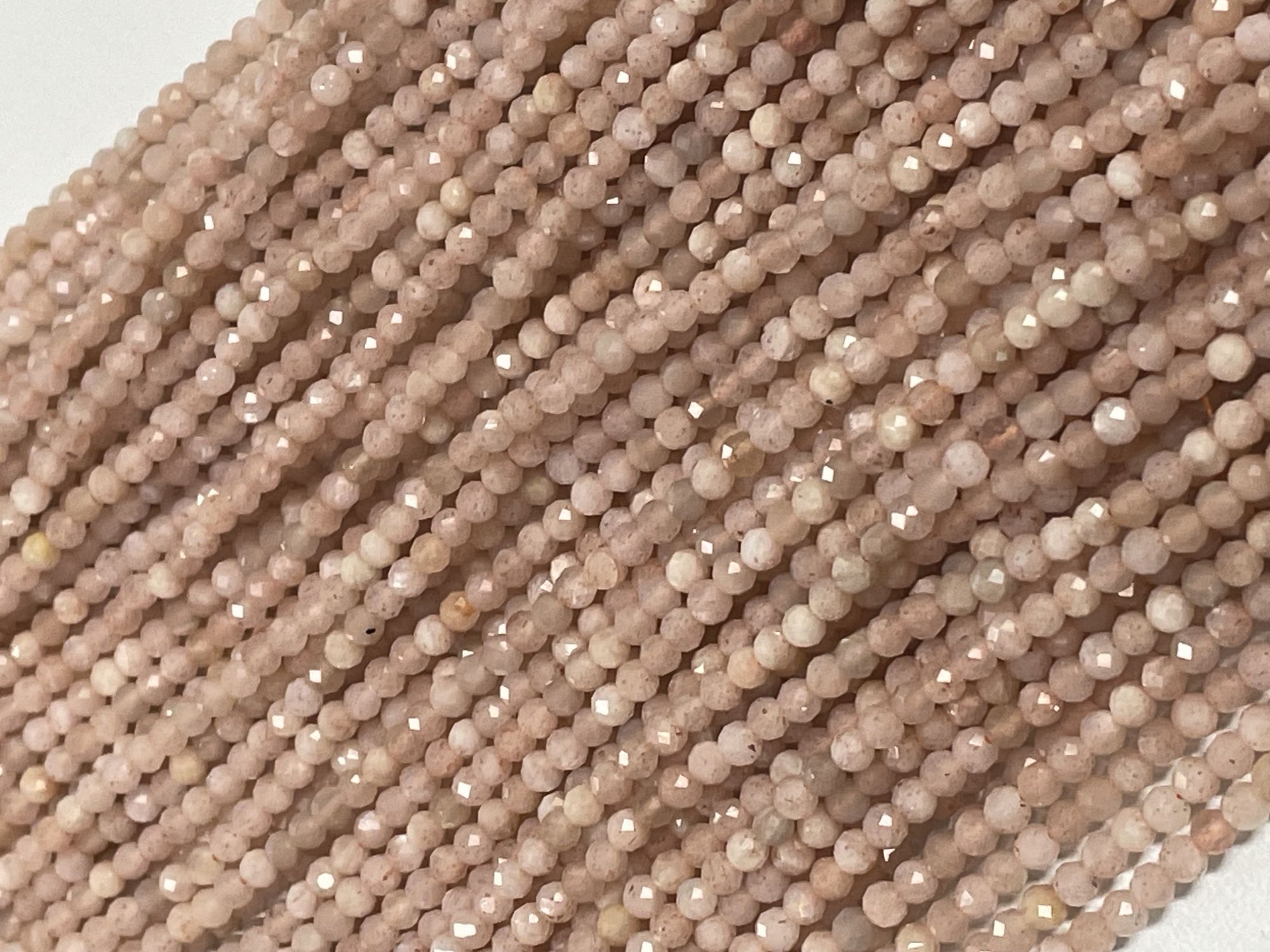 Peach Moonstone Rondelle Faceted