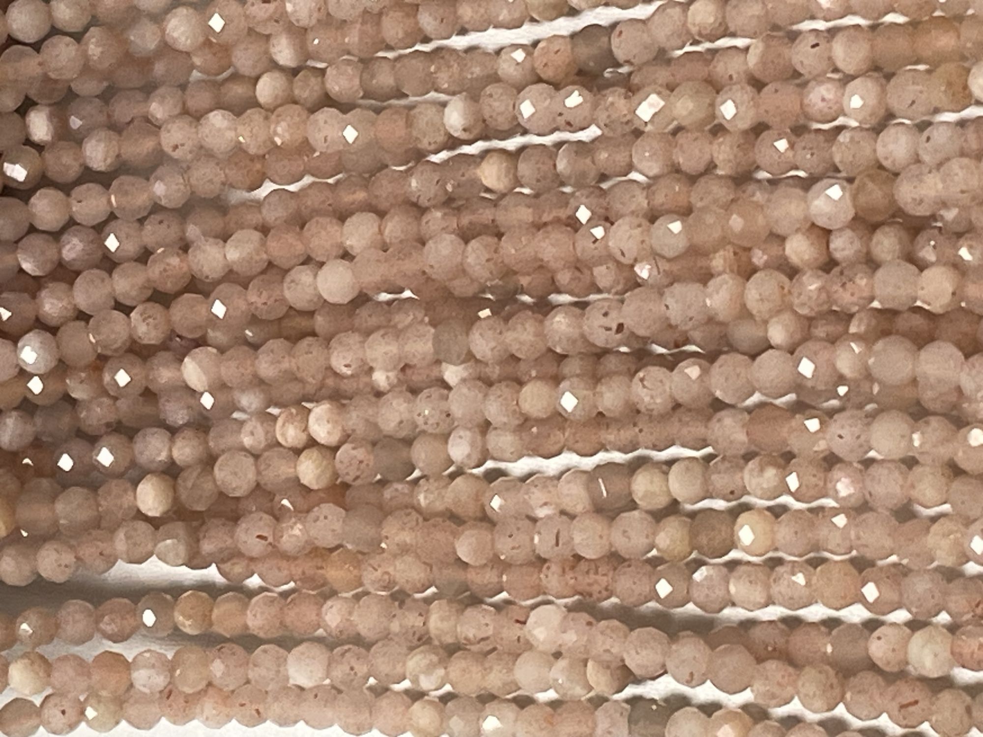 Peach Moonstone Rondelle Faceted