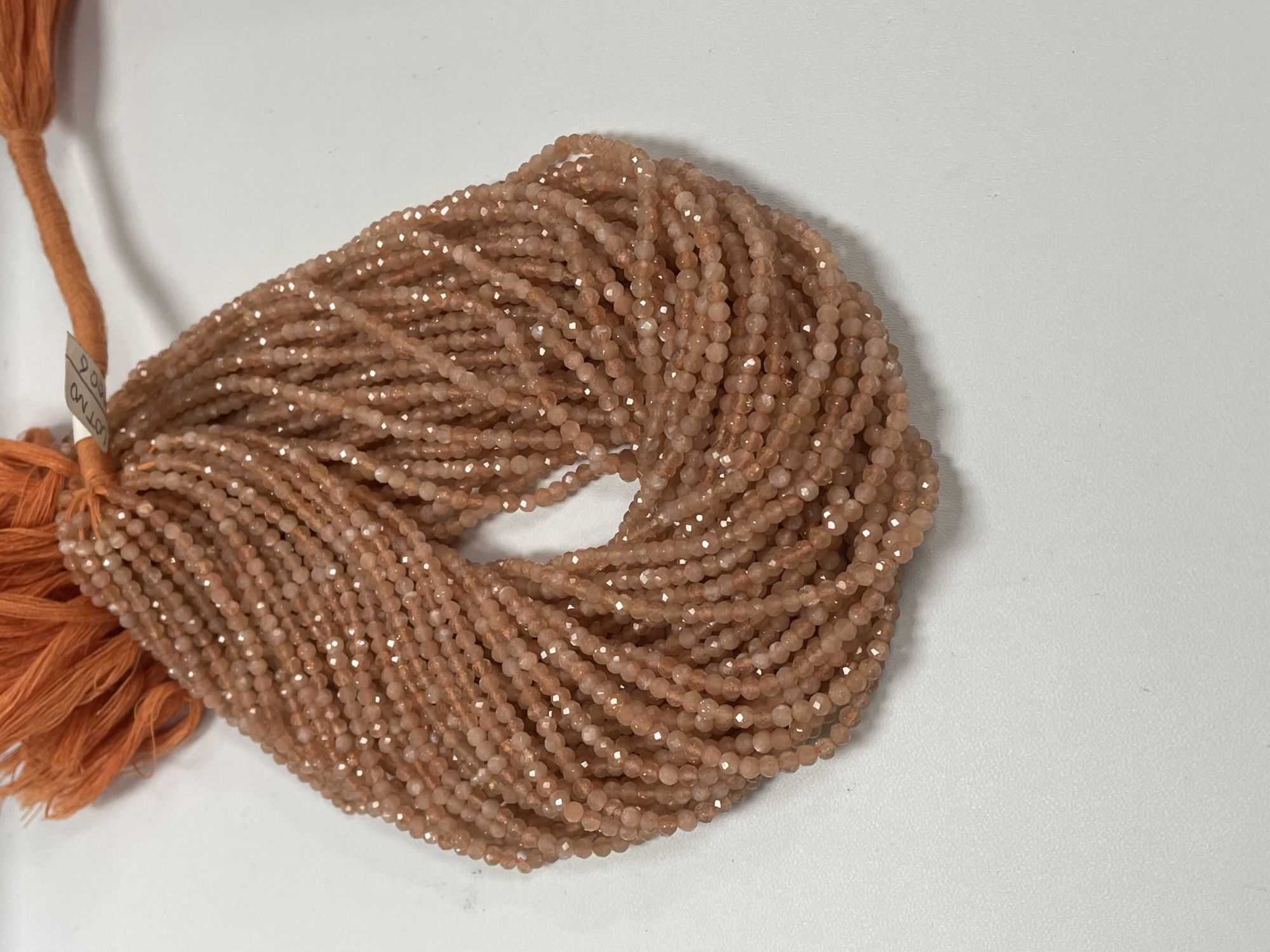 Peach Moonstone Rondelle Faceted