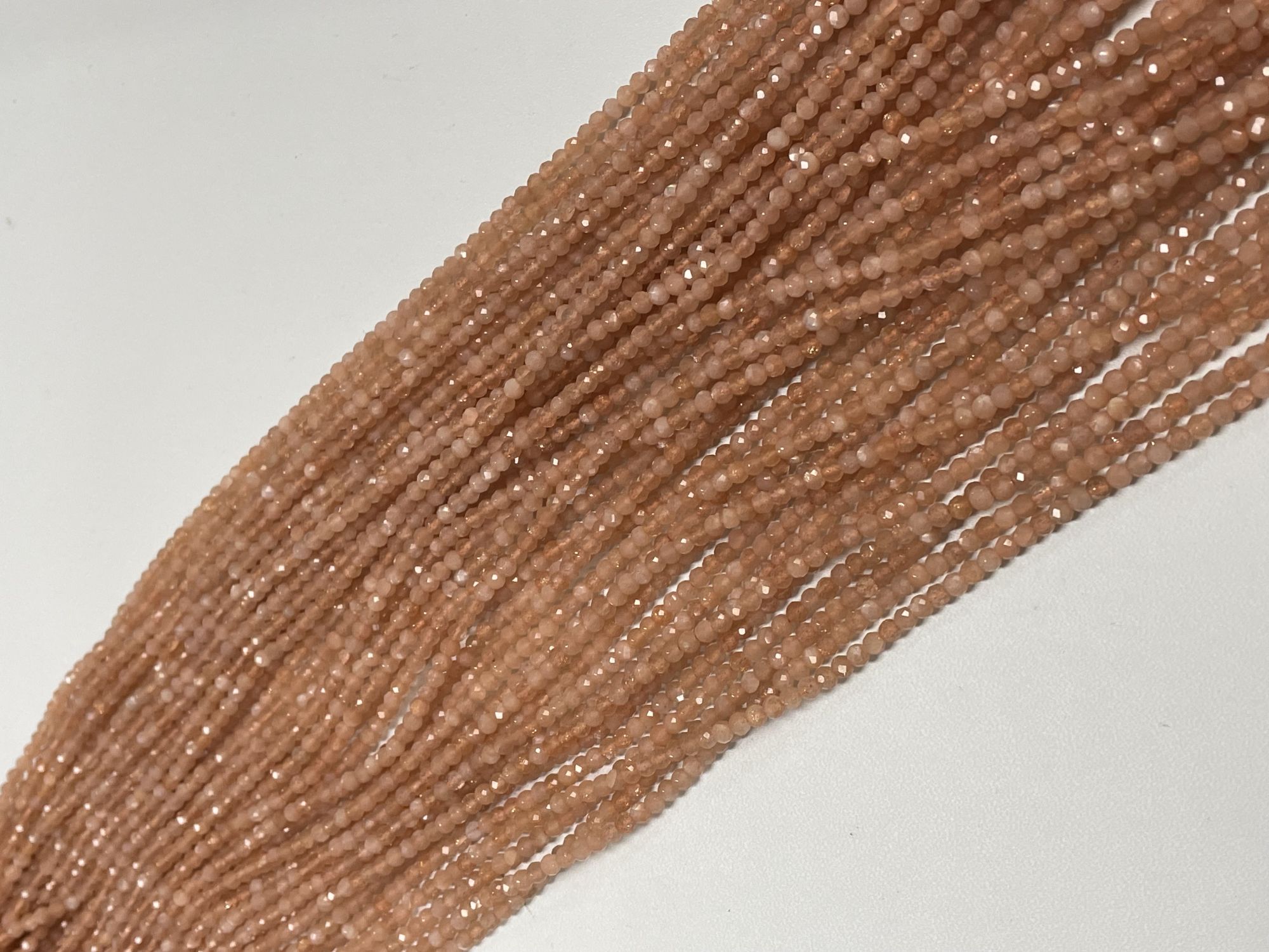 Peach Moonstone Rondelle Faceted