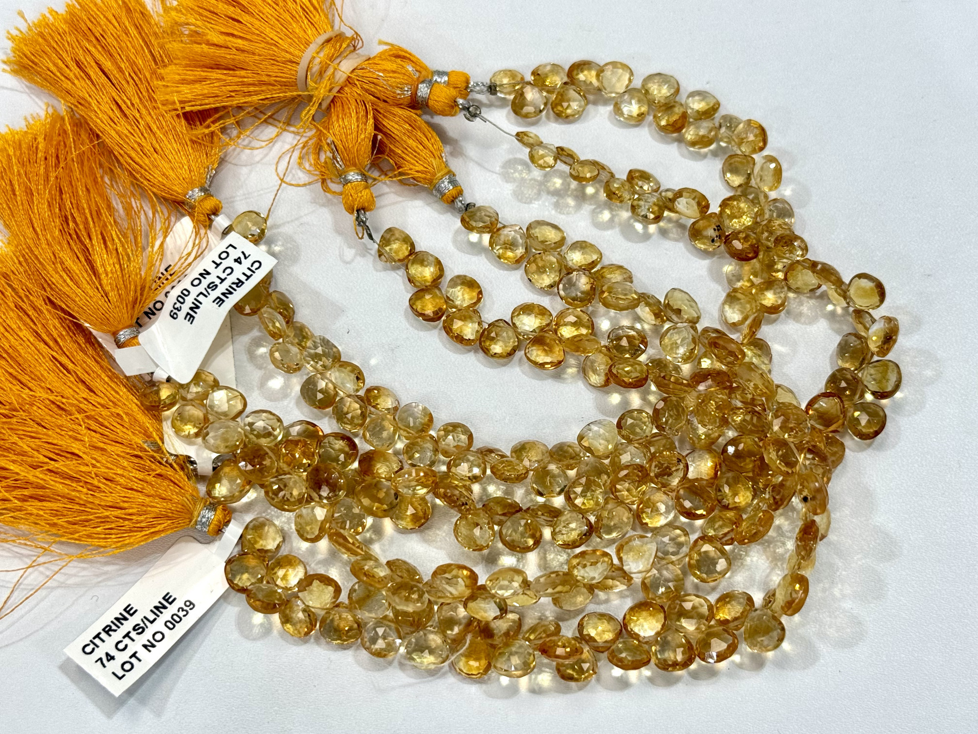 Citrine Heart Faceted