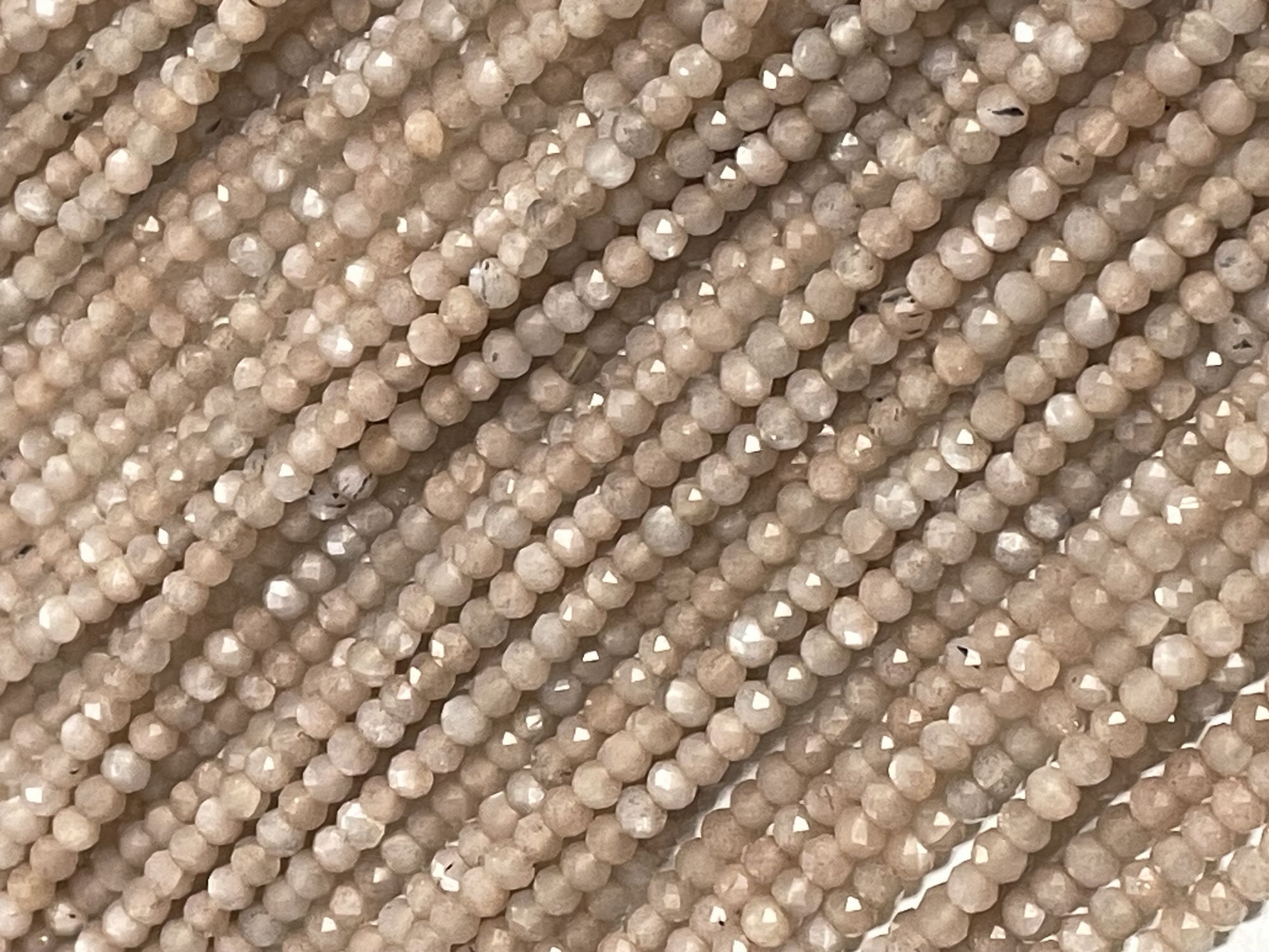 Moonstone Rondelle Faceted