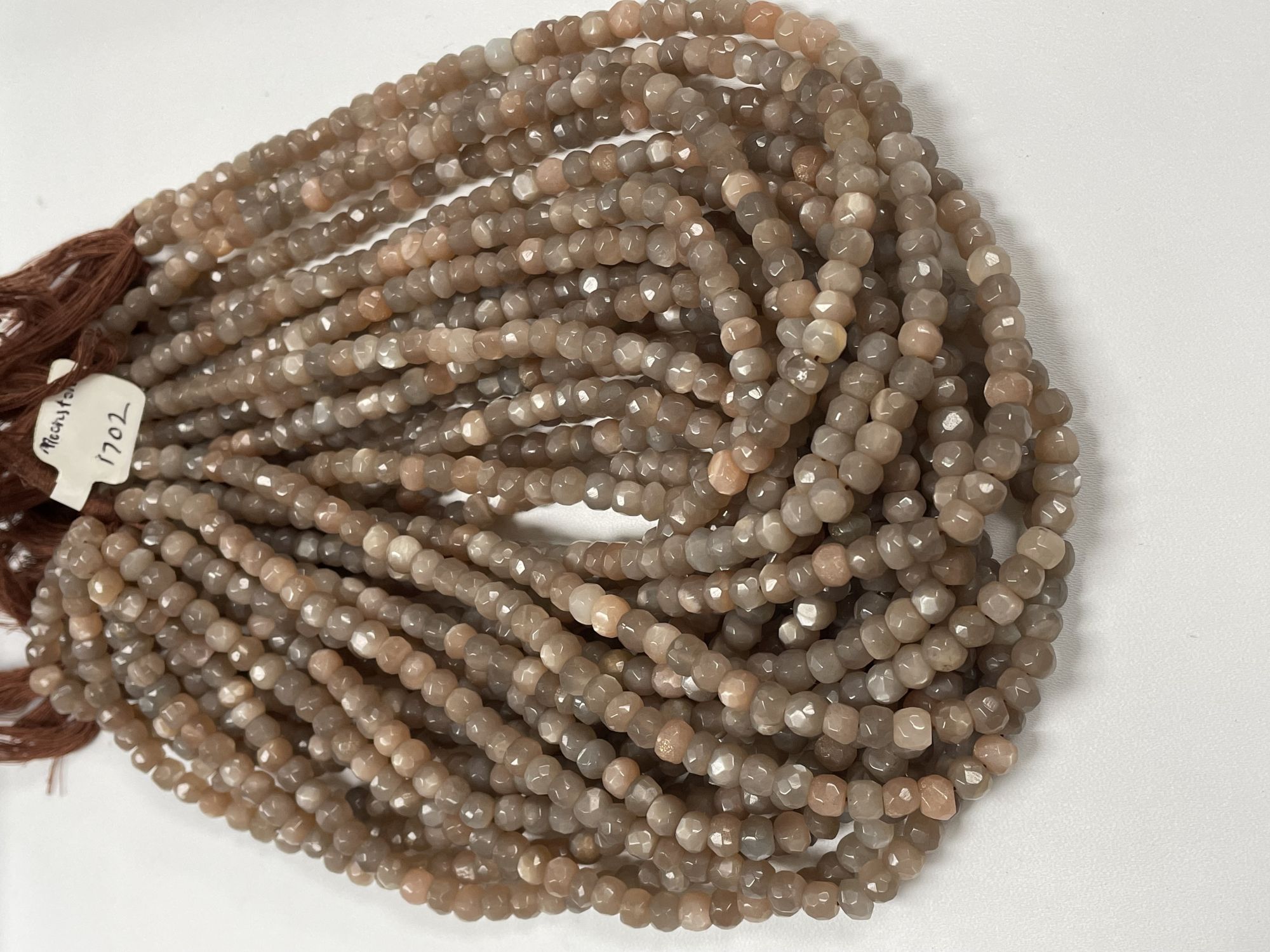 Chocolate Moonstone Rondelle Faceted