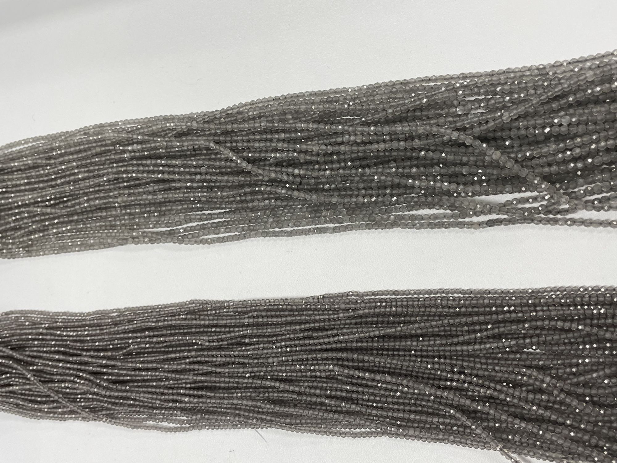 Grey Moonstone Rondelle Faceted