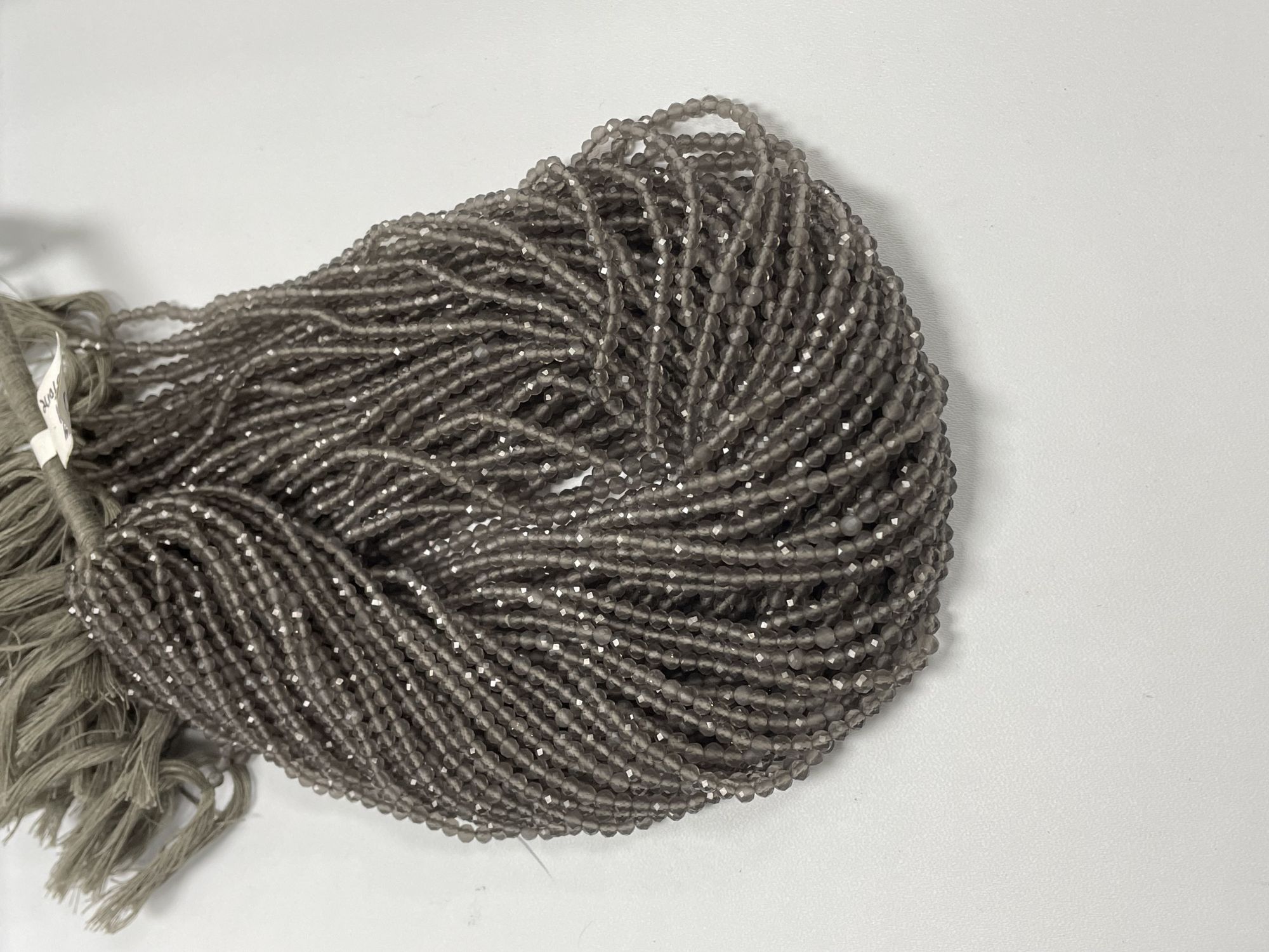 Grey Moonstone Rondelle Faceted