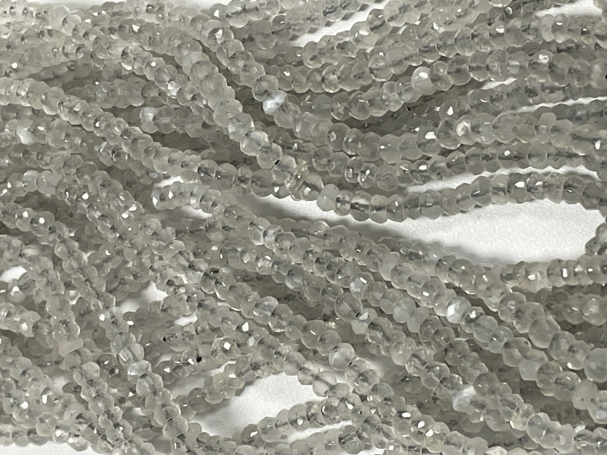 Moonstone Rondelle Faceted Ceylone