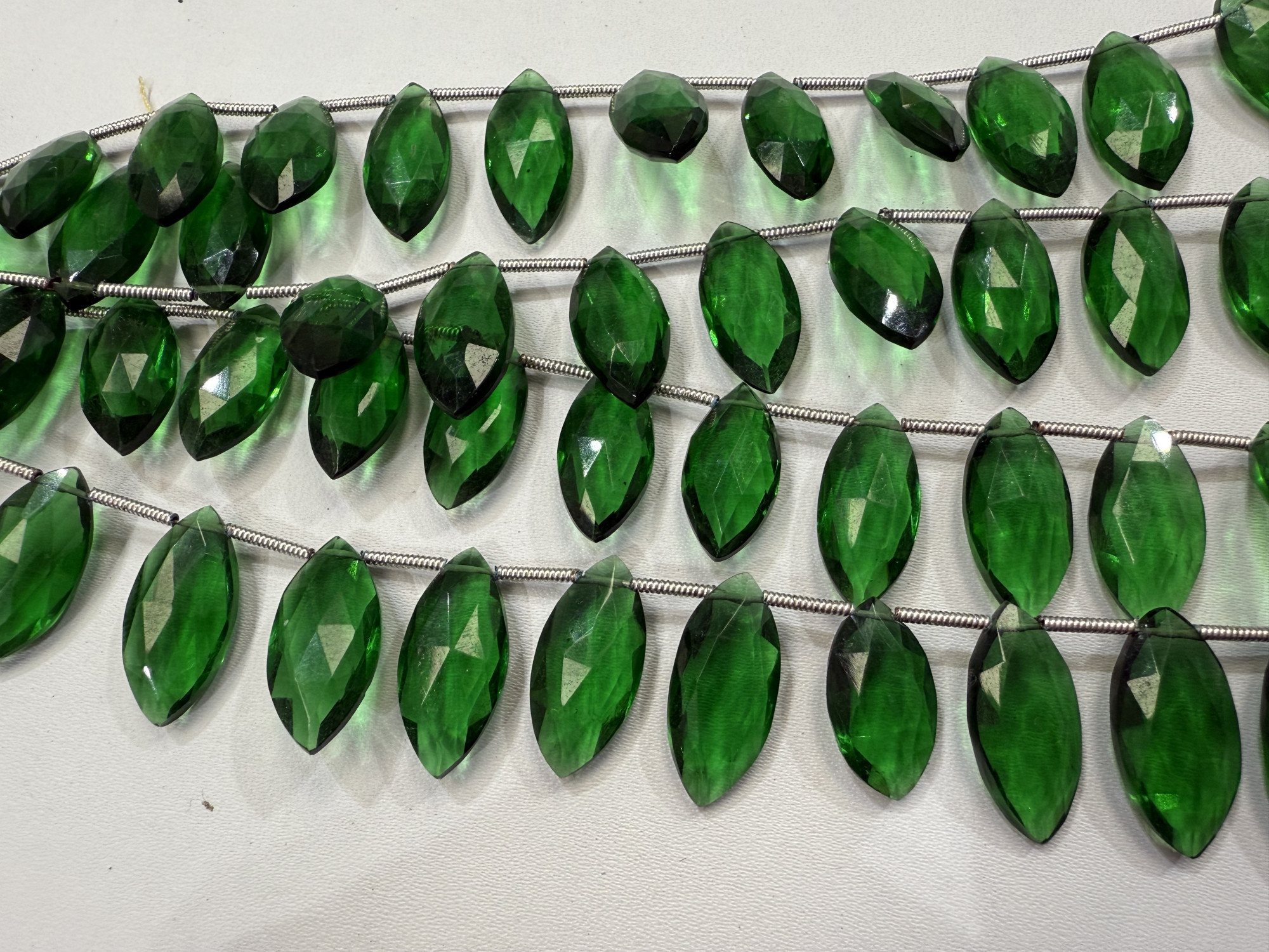 Green Hydro Quartz Marquise Faceted