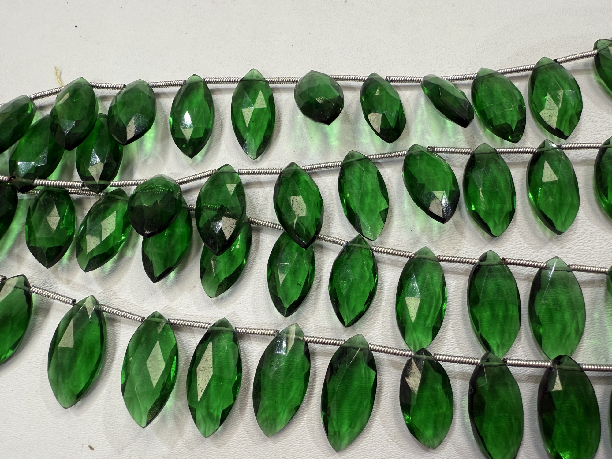 Green Hydro Quartz Marquise Faceted