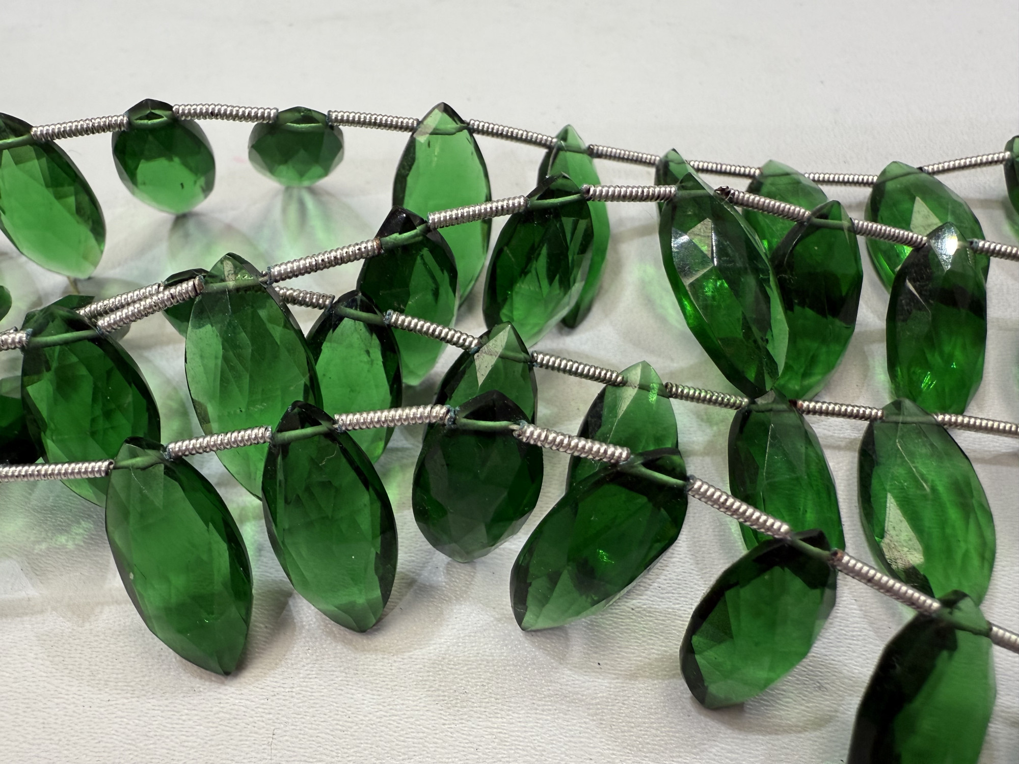 Green Hydro Quartz Marquise Faceted