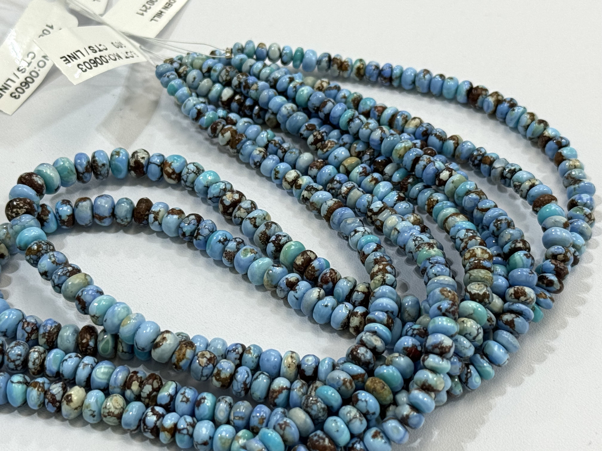 Golden Hills Turquoise Rondelle Smooth