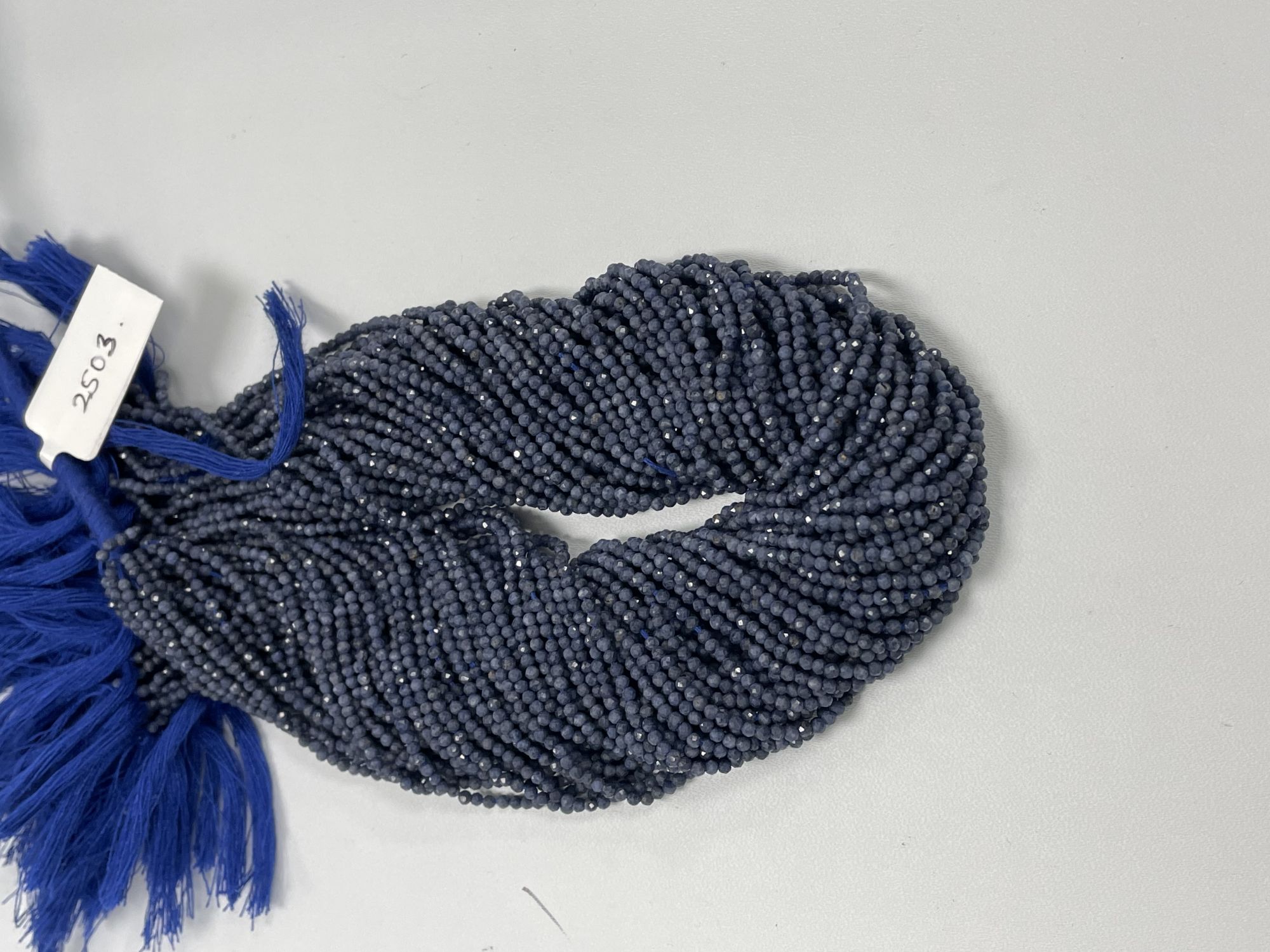 Natural Grey Blue Sapphire Rondelle