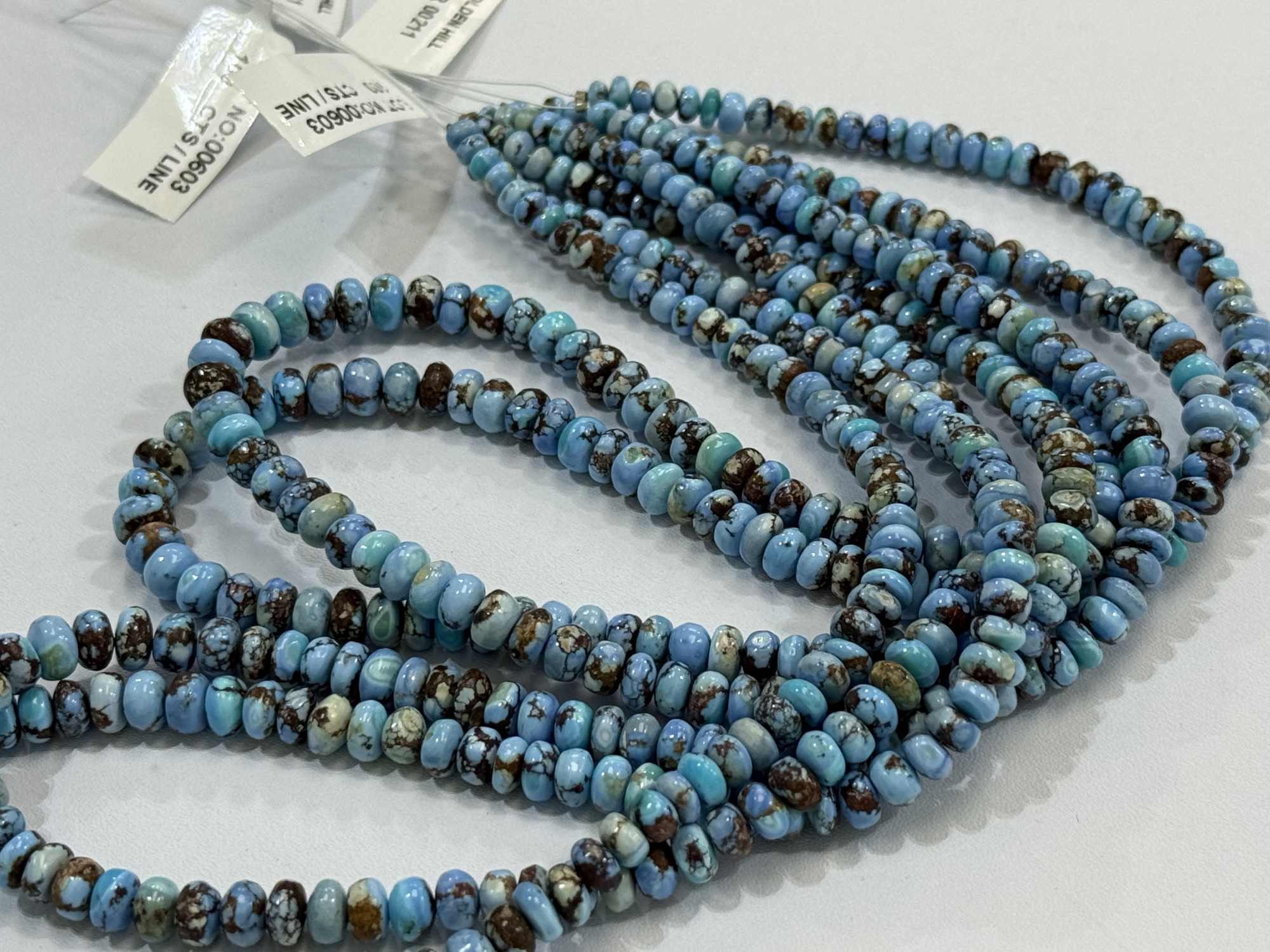 Golden Hills Turquoise Rondelle Smooth