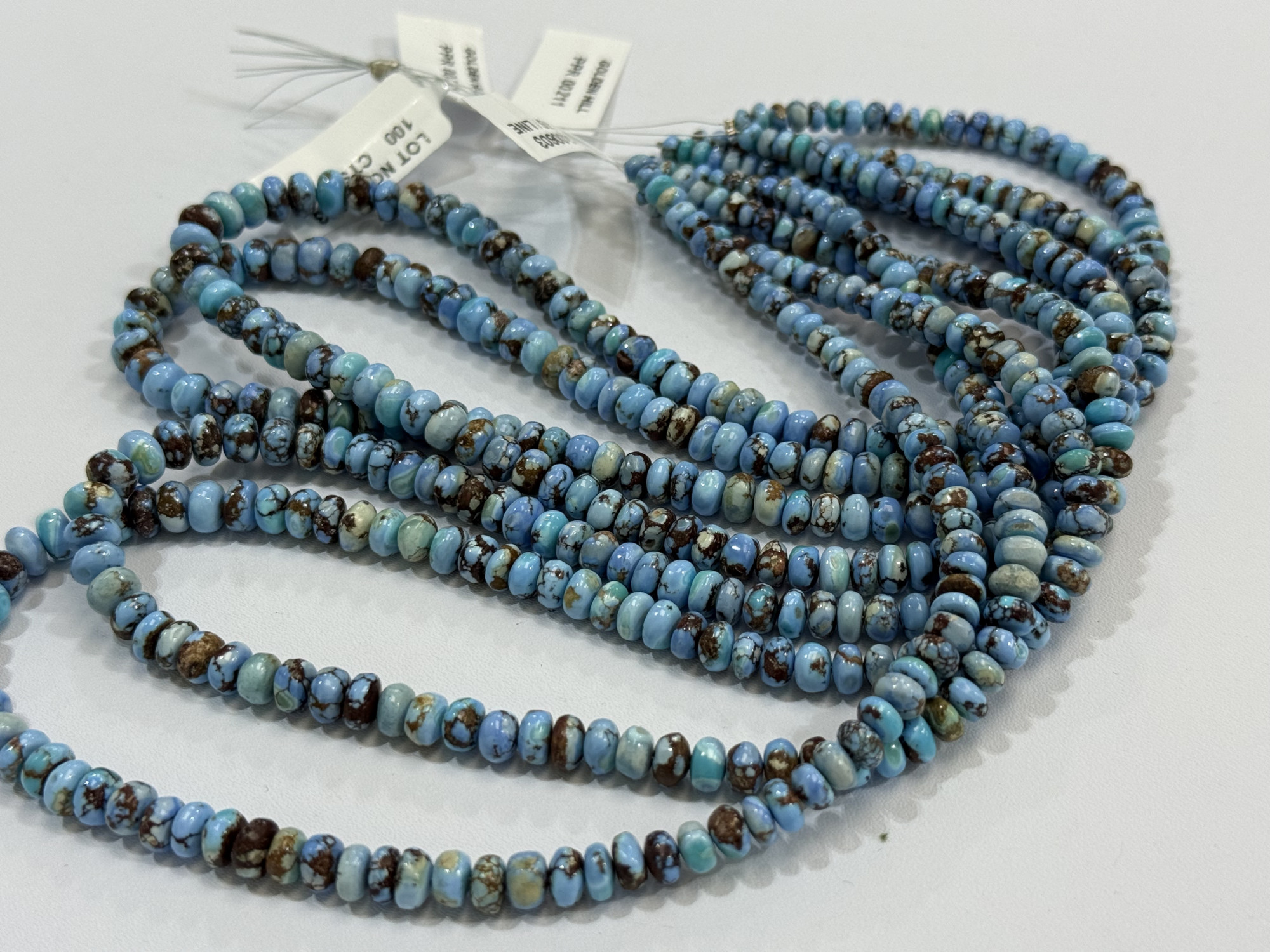 Golden Hills Turquoise Rondelle Smooth