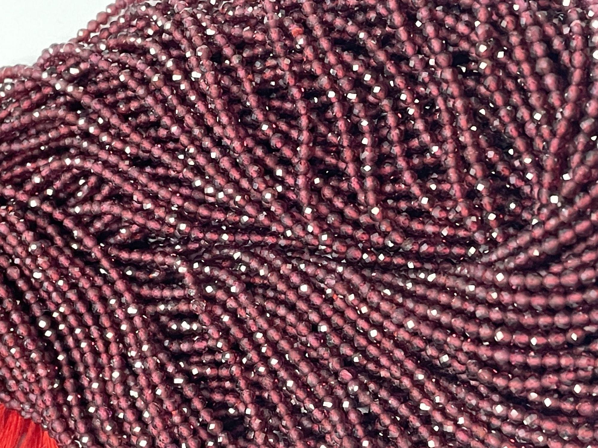 Red Garnet Rondelle Faceted